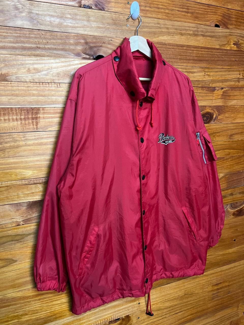 Budweiser VINTAGE BUDWEISER HOODIE WINDBREAKER JACKET Size US L / EU 52-54 / 3 - 2 Thumbnail