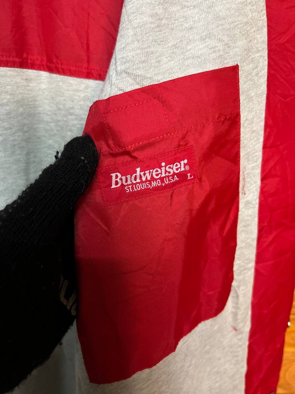 Budweiser VINTAGE BUDWEISER HOODIE WINDBREAKER JACKET Size US L / EU 52-54 / 3 - 12 Thumbnail