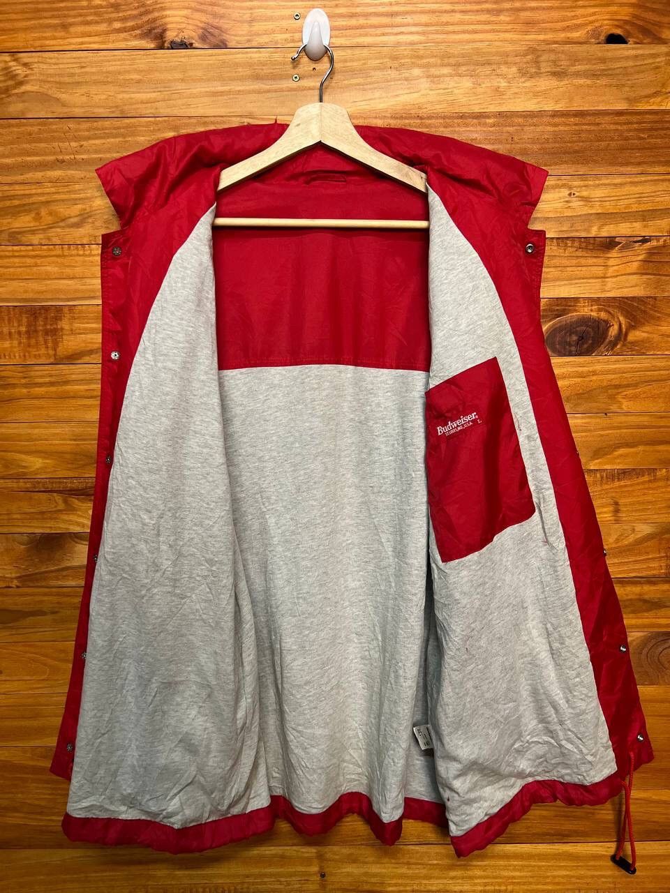 Budweiser VINTAGE BUDWEISER HOODIE WINDBREAKER JACKET Size US L / EU 52-54 / 3 - 11 Thumbnail
