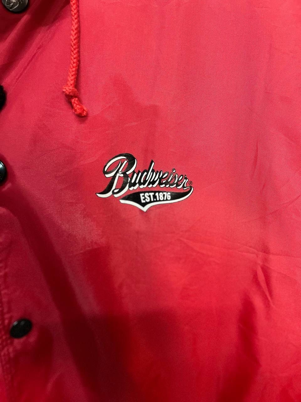 Budweiser VINTAGE BUDWEISER HOODIE WINDBREAKER JACKET Size US L / EU 52-54 / 3 - 6 Thumbnail
