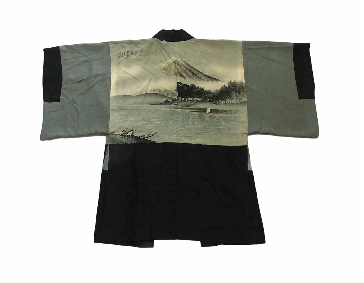 Kimono Japan Mount Fuji Hand Painting Reversible