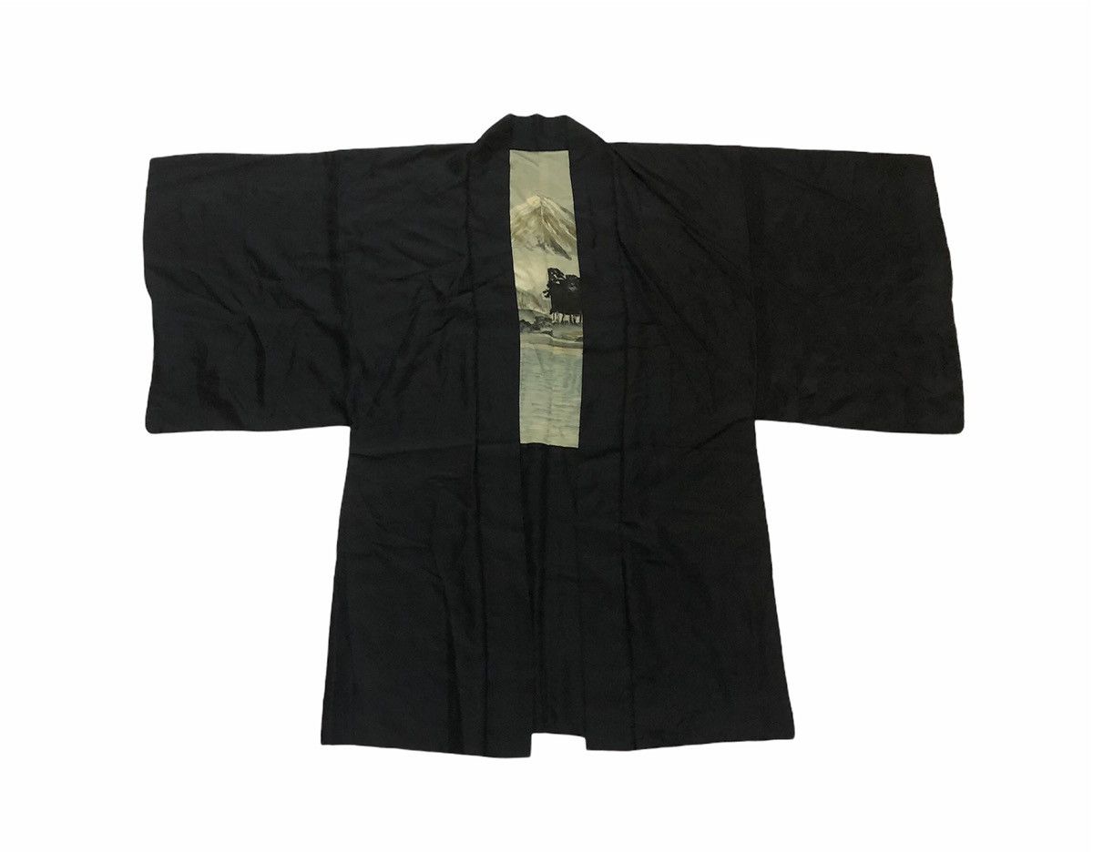 Kimono Japan Mount Fuji Hand Painting Reversible