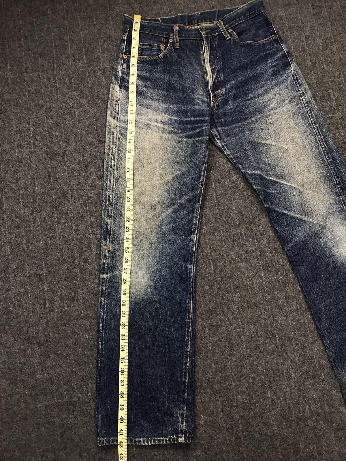 FOB Factory Vintage F.O.B Factory Selvedge Distressed Denim Jeans Size US 30 / EU 46 - 22 Thumbnail