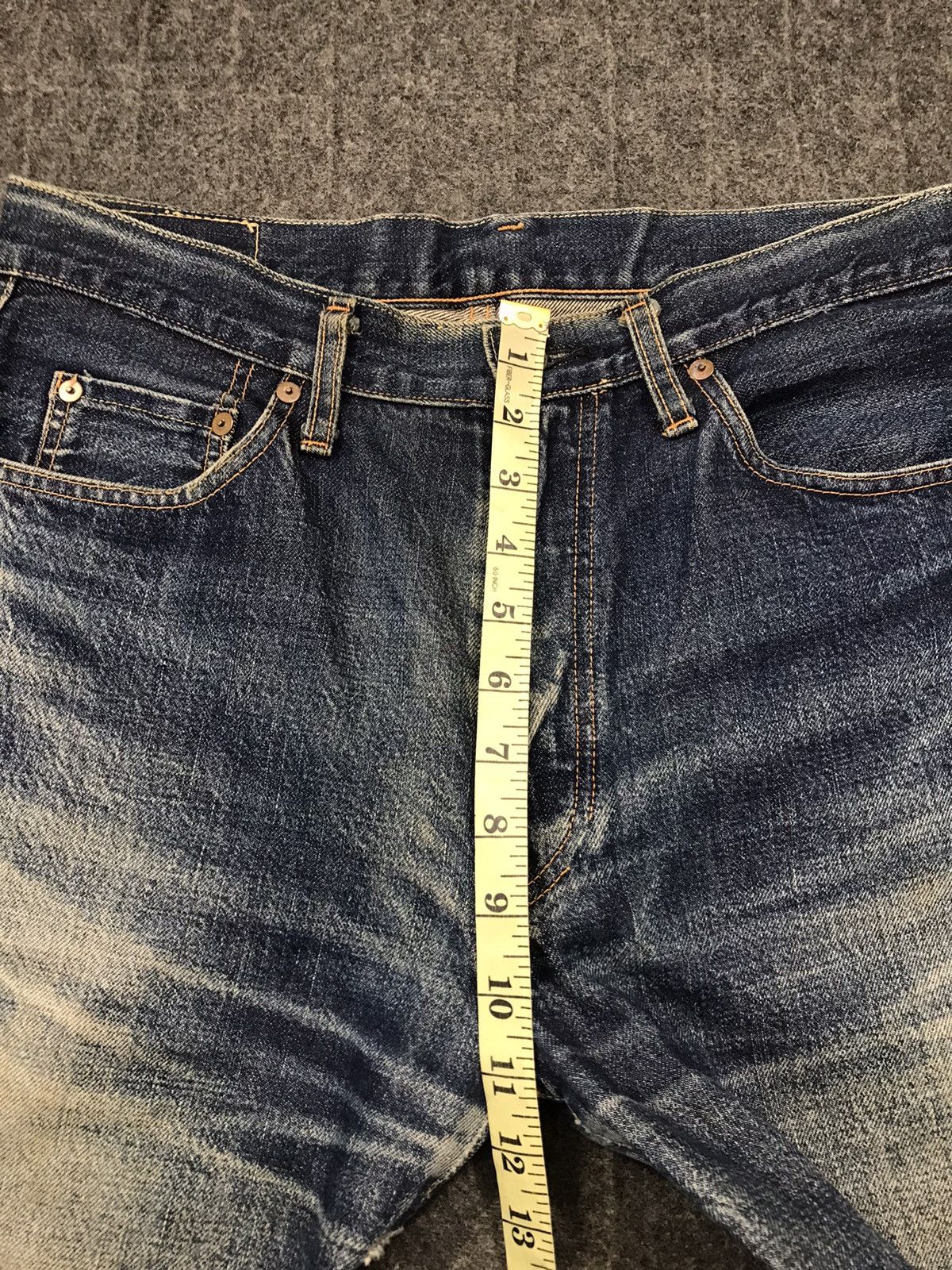 FOB Factory Vintage F.O.B Factory Selvedge Distressed Denim Jeans Size US 30 / EU 46 - 19 Thumbnail