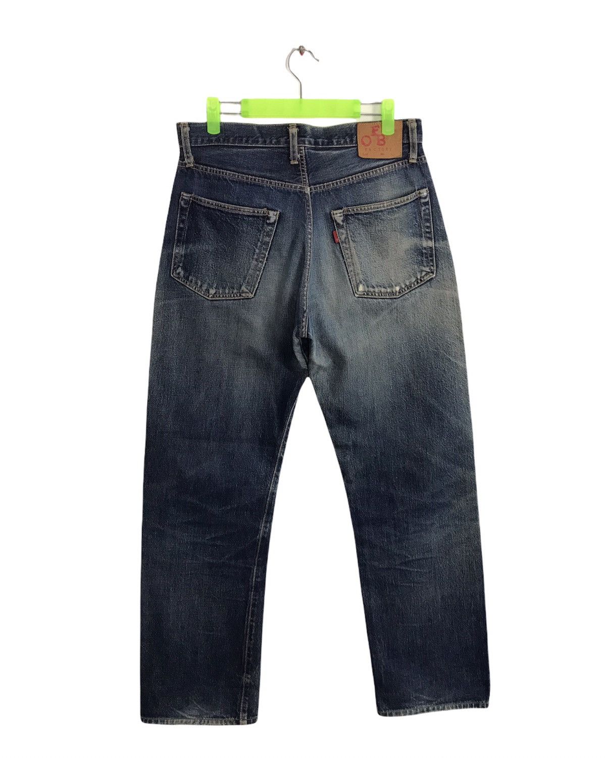 FOB Factory Vintage F.O.B Factory Selvedge Distressed Denim Jeans Size US 30 / EU 46 - 2 Thumbnail