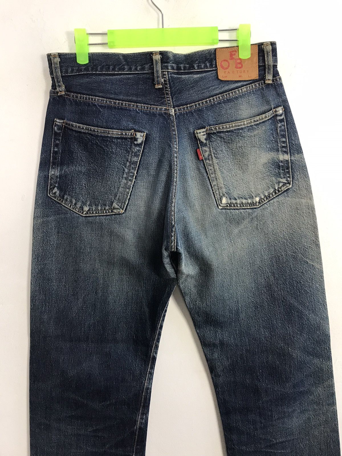 FOB Factory Vintage F.O.B Factory Selvedge Distressed Denim Jeans Size US 30 / EU 46 - 12 Thumbnail