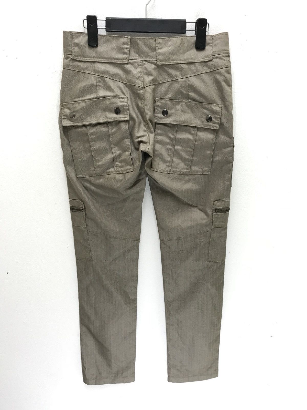 Japanese Brand Semantic Design Cargo Slim Bush Multi Pockets Herringbones Size US 29 - 7 Thumbnail