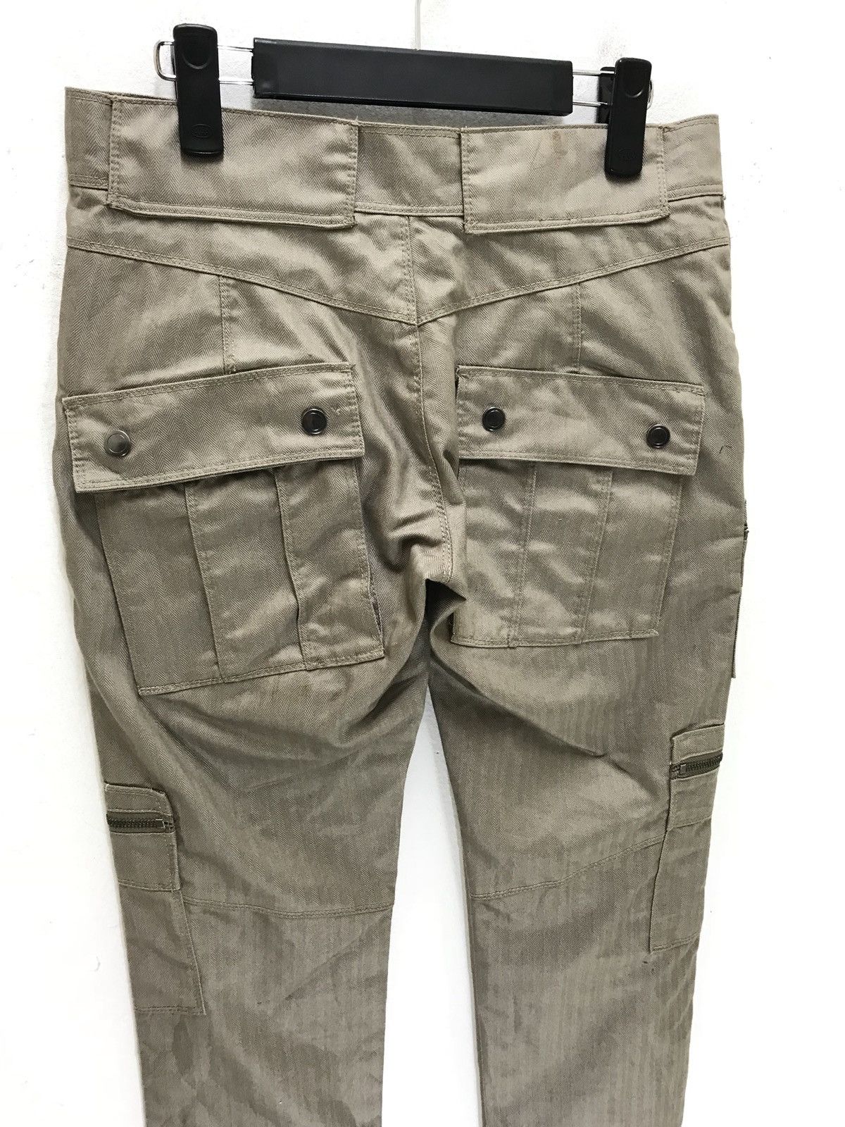 Japanese Brand Semantic Design Cargo Slim Bush Multi Pockets Herringbones Size US 29 - 8 Thumbnail
