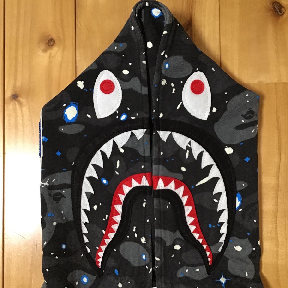 Bape 💫Glow in the dark💫 space camo Shark hoodie varsity jacket Size US M / EU 48-50 / 2 - 3 Thumbnail