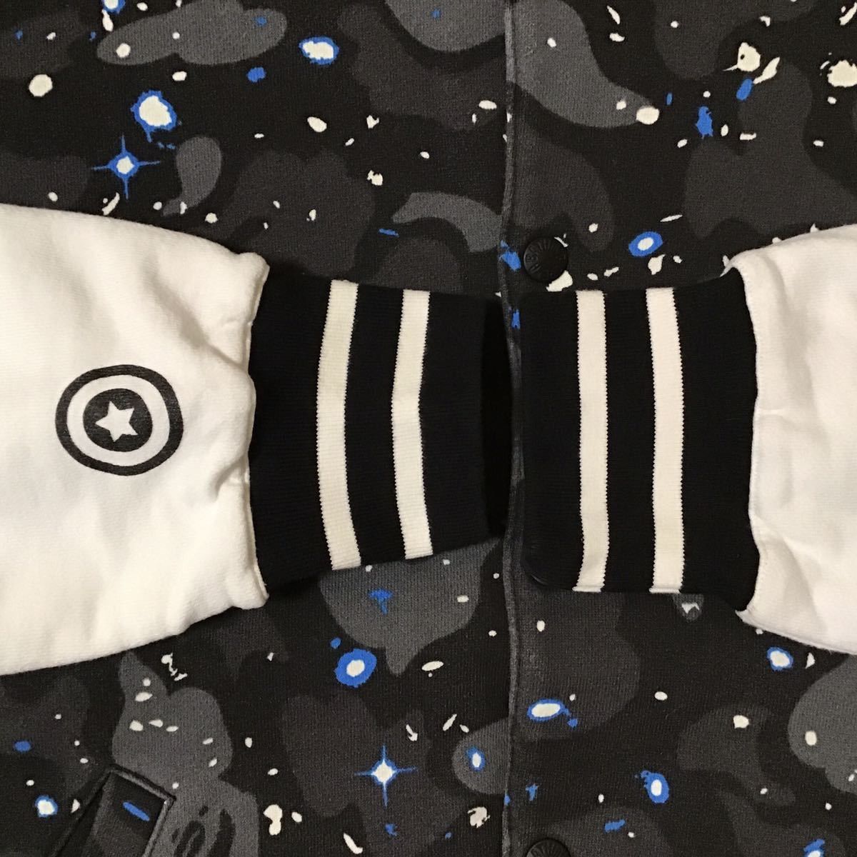 Bape 💫Glow in the dark💫 space camo Shark hoodie varsity jacket Size US M / EU 48-50 / 2 - 7 Thumbnail