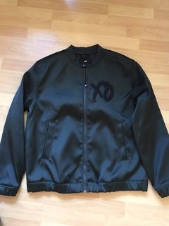 H&M Men's The Weeknd Varsity Jacket Purple Black Small