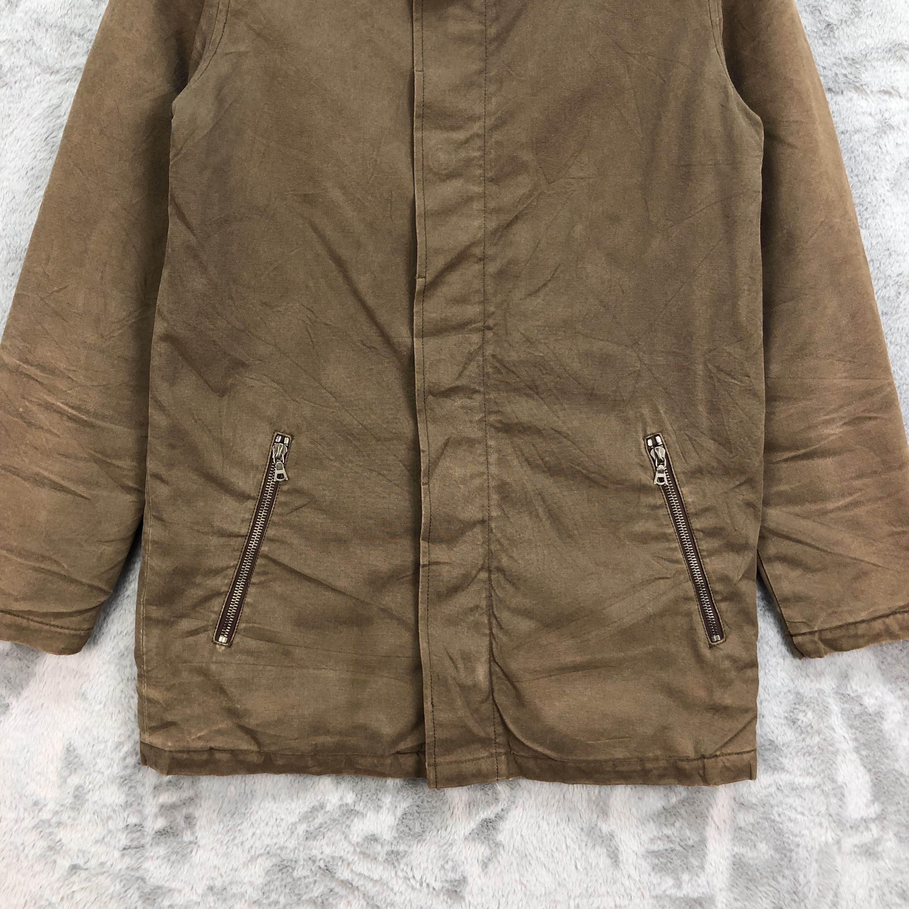 Vintage Green Riri Zip Faux Fur Hoodie Parka #5025-34 Size US XS / EU 42 / 0 - 4 Thumbnail