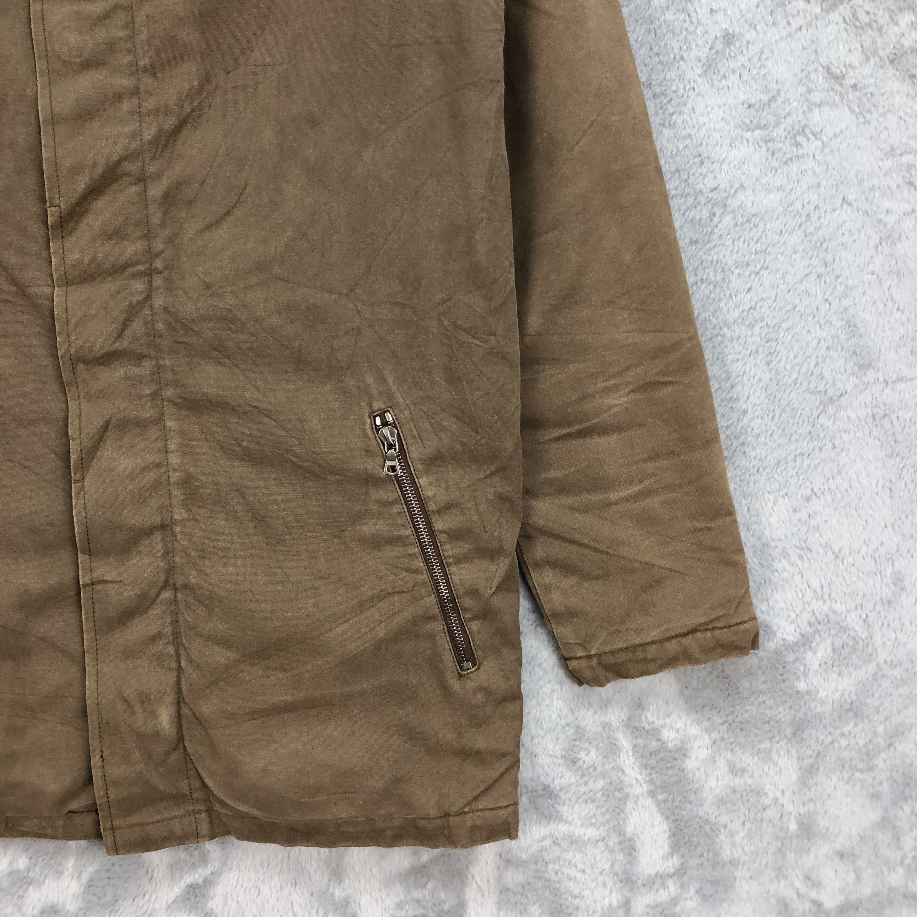 Vintage Green Riri Zip Faux Fur Hoodie Parka #5025-34 Size US XS / EU 42 / 0 - 6 Thumbnail