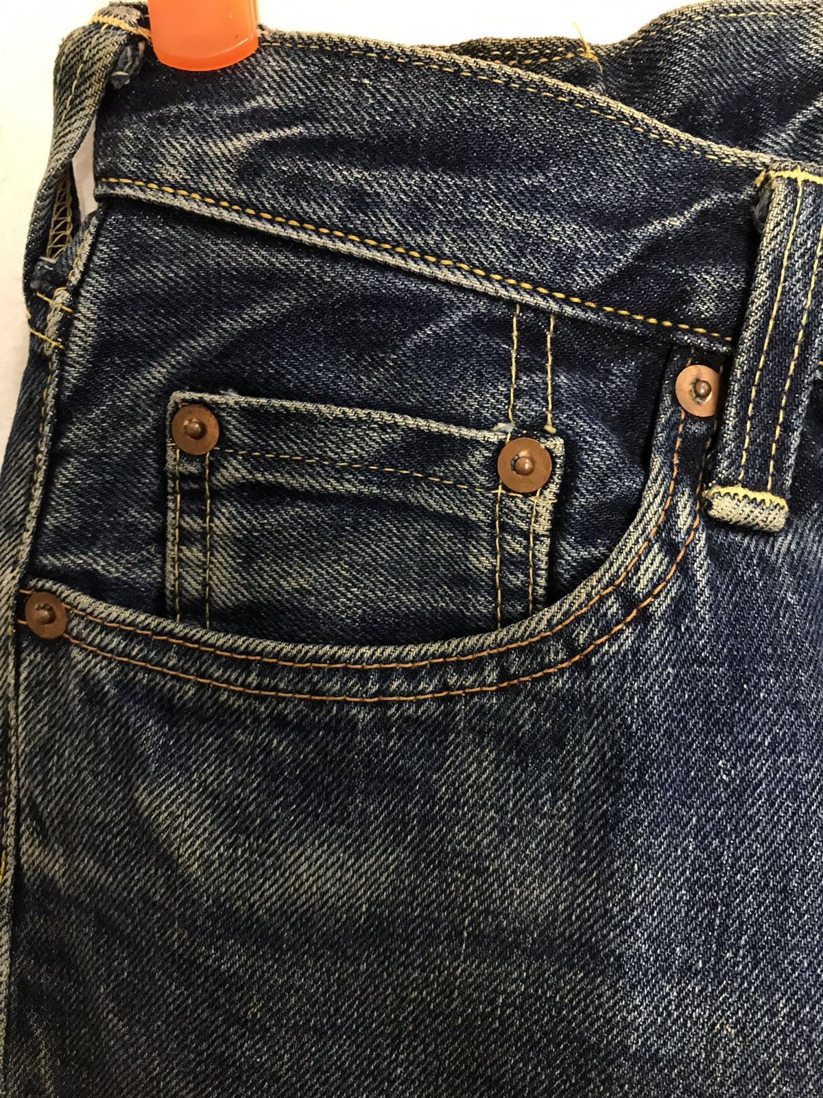 Japanese Brand × Johnbull VTG John Bull X Seving Chop Distressed Selvedge Denim Japan Size US 28 / EU 44 - 6 Thumbnail
