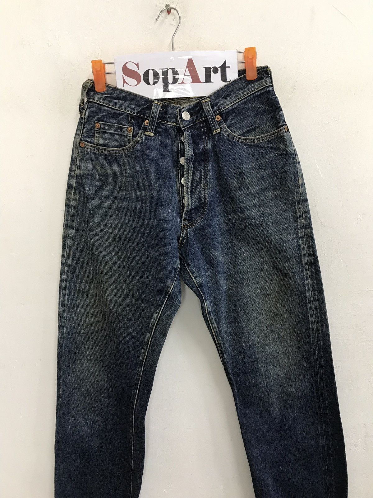 Japanese Brand × Johnbull VTG John Bull X Seving Chop Distressed Selvedge Denim Japan Size US 28 / EU 44 - 3 Thumbnail
