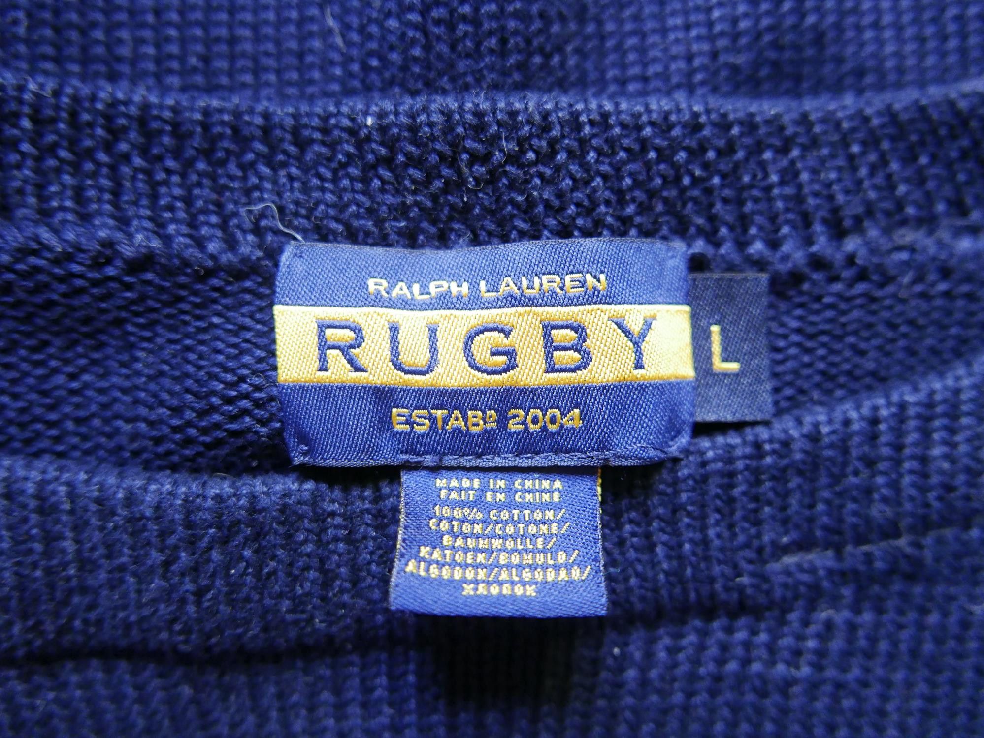Rugby Ralph Lauren Ralph Lauren Rugby Sweater Jumper Varsity R Letterman Navy L Size L / US 10 / IT 46 - 3 Thumbnail