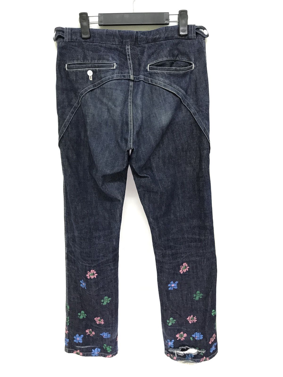 AD2001 CDG Homme Plus Y2K Denim Pant Distress Regular