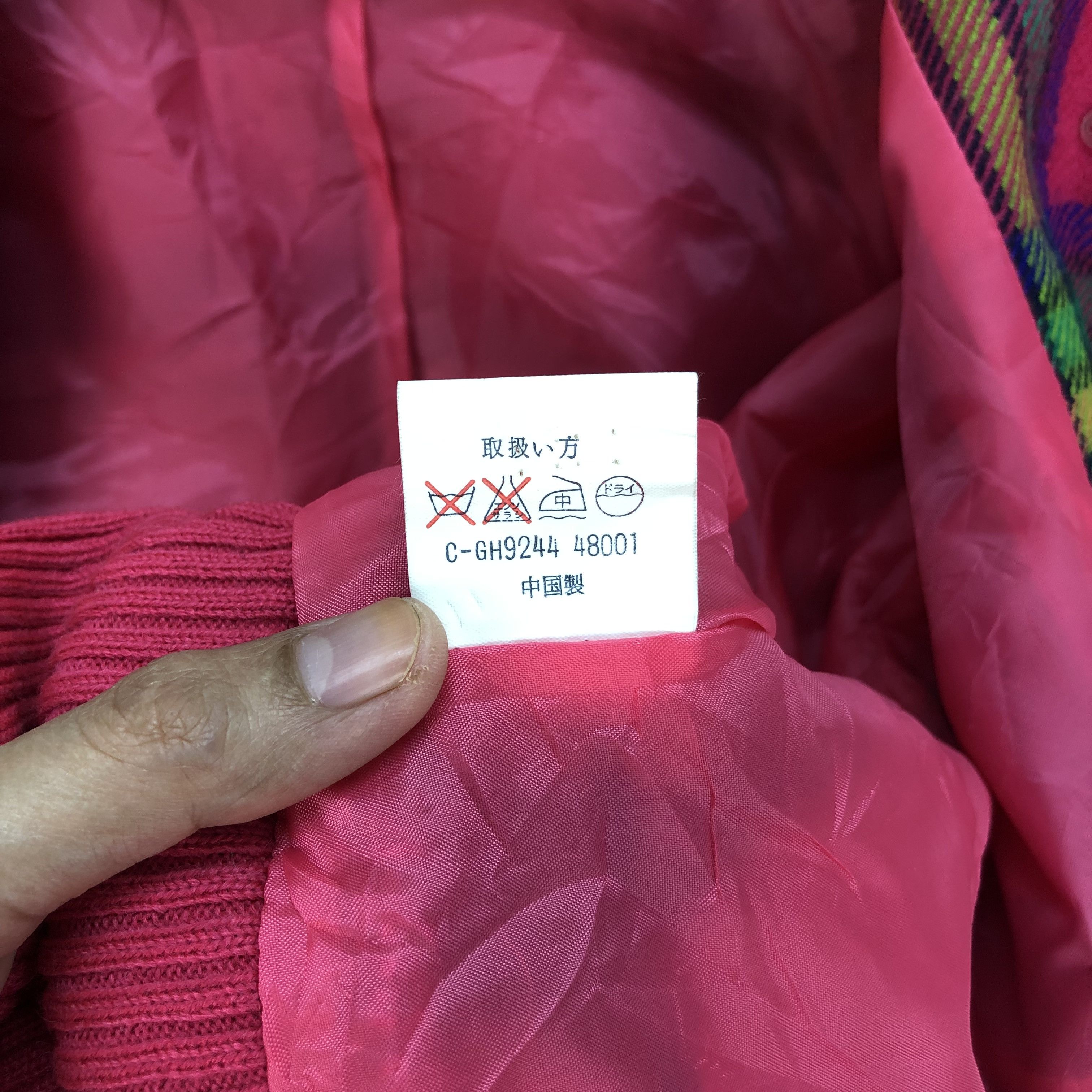 Japanese Brand BARMARNE FEMME COLORFUL TARTAN WOOLJACKET #5097-33 Size L / US 10 / IT 46 - 10 Thumbnail