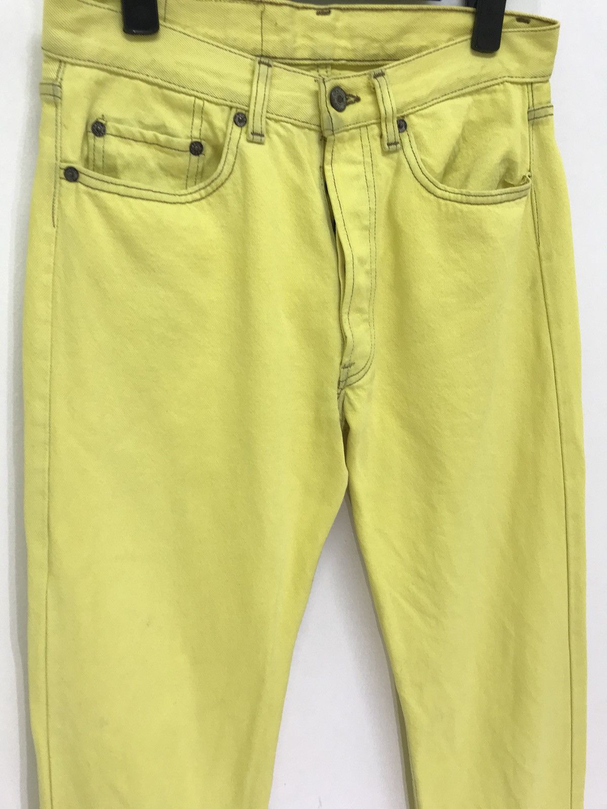 Levi's Vintage Clothing Made in USA Vintage 90s Levi’s 501 Yellow Regular Size US 29 - 5 Thumbnail