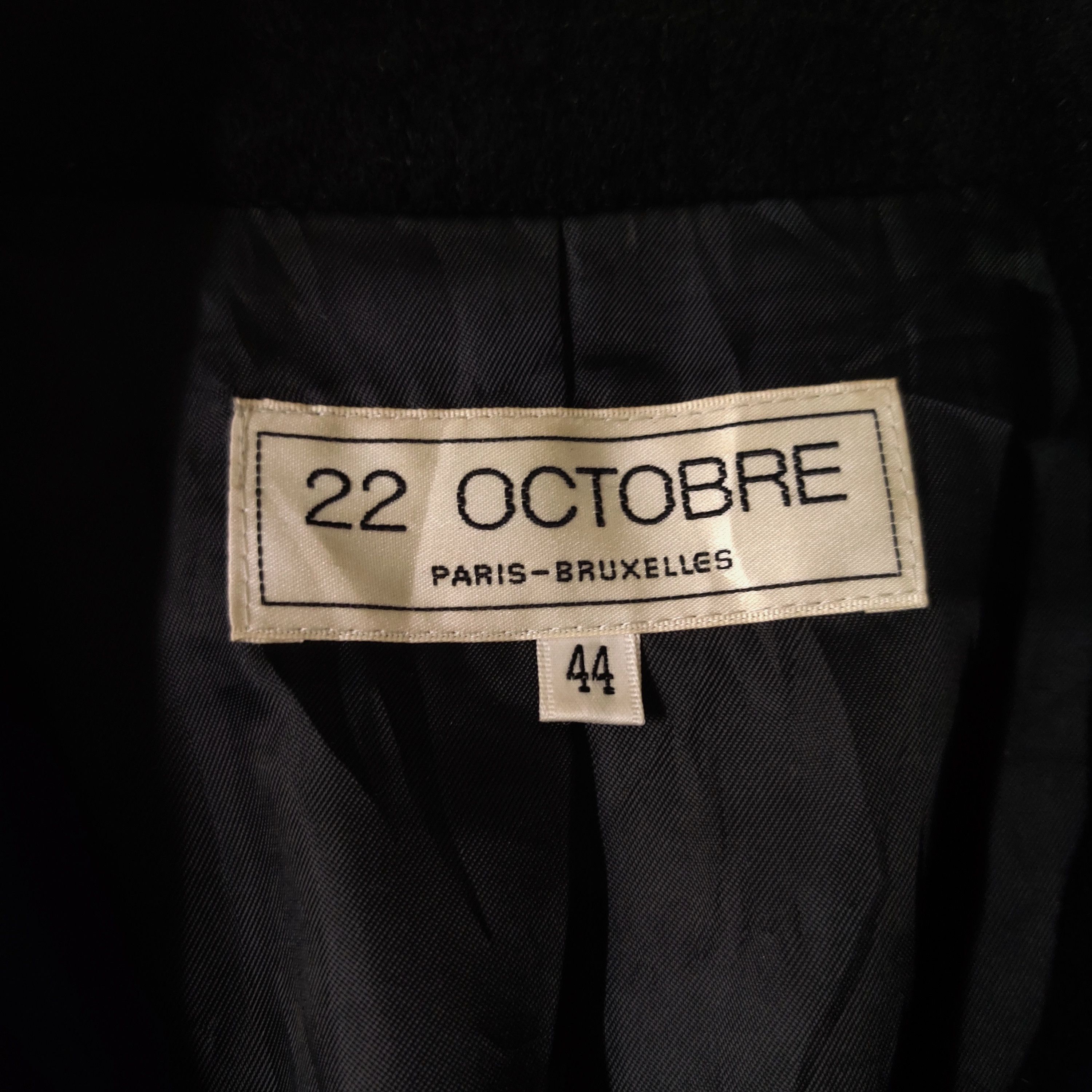 Japanese Brand 22 Octobre Paris-Bruxelles Double Brested Wool Coat Size US M / EU 48-50 / 2 - 5 Thumbnail