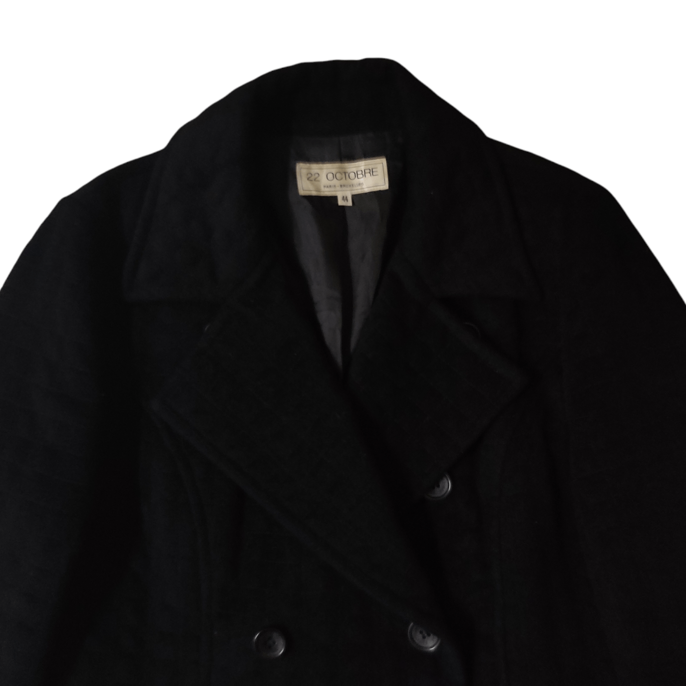 Japanese Brand 22 Octobre Paris-Bruxelles Double Brested Wool Coat Size US M / EU 48-50 / 2 - 2 Thumbnail