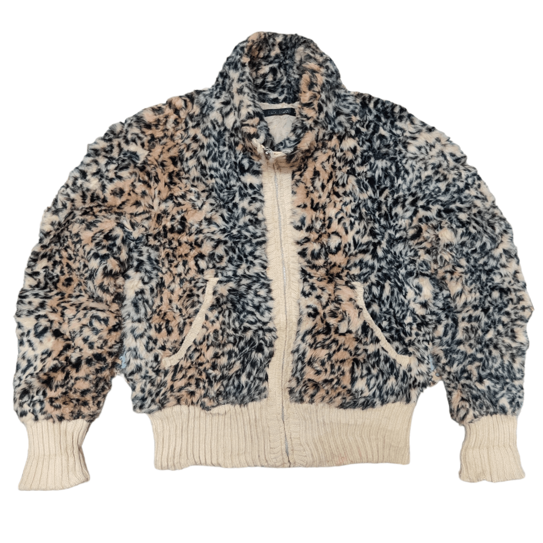 image of Archival Clothing Lazy Daisy Fur Leopard Coat Jacket, Women's (Size Medium)