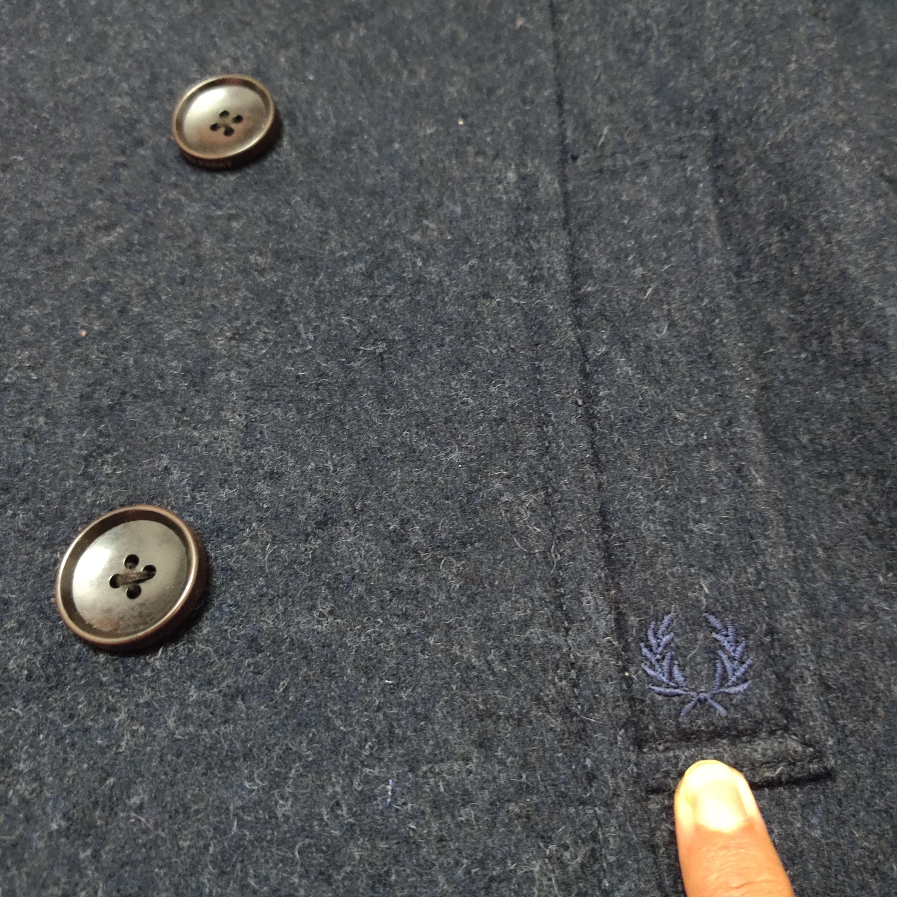 Fred Perry Vintage Fred Perry Heavy Wool Coat Double Breasted Size US S / EU 44-46 / 1 - 6 Thumbnail