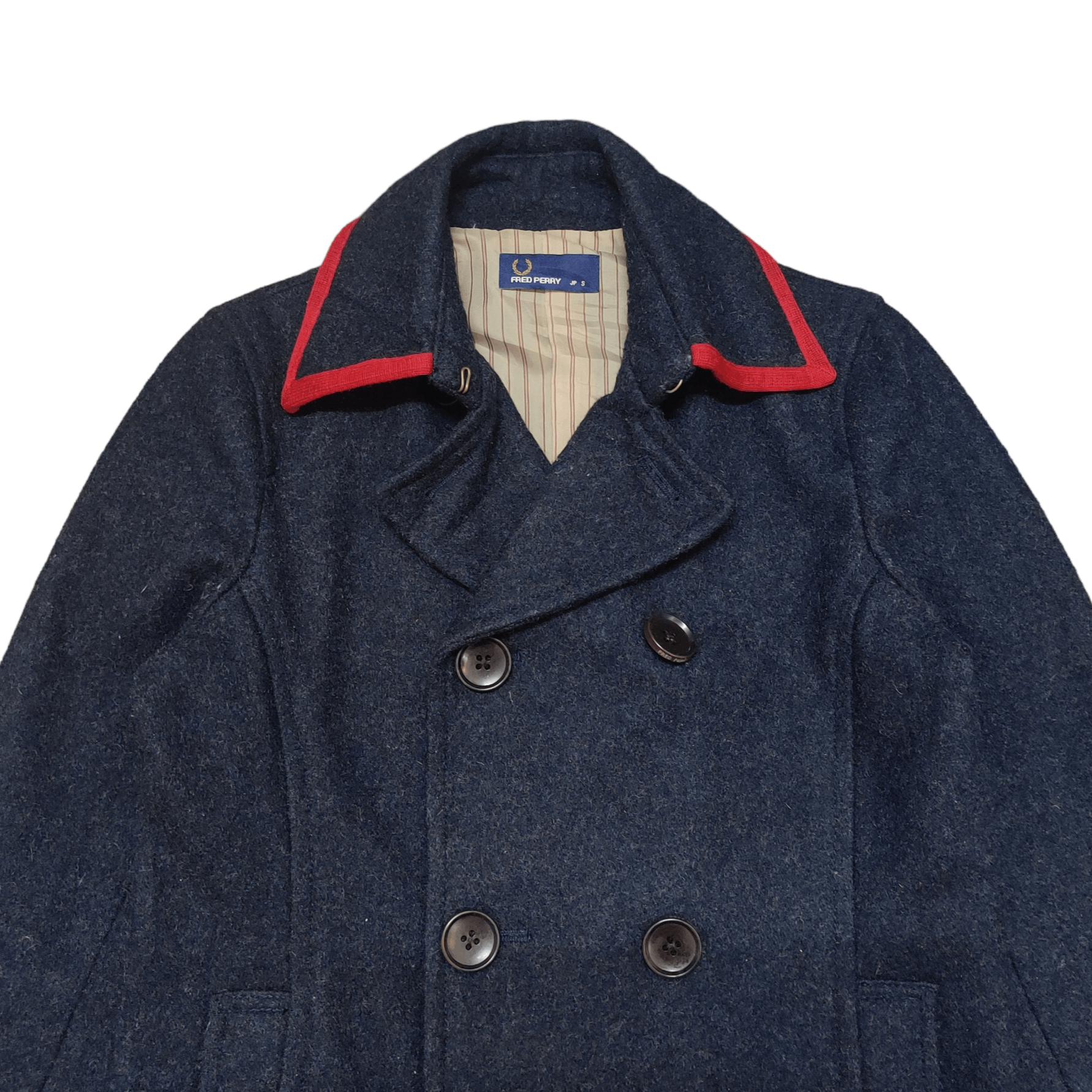 Fred Perry Vintage Fred Perry Heavy Wool Coat Double Breasted Size US S / EU 44-46 / 1 - 3 Thumbnail