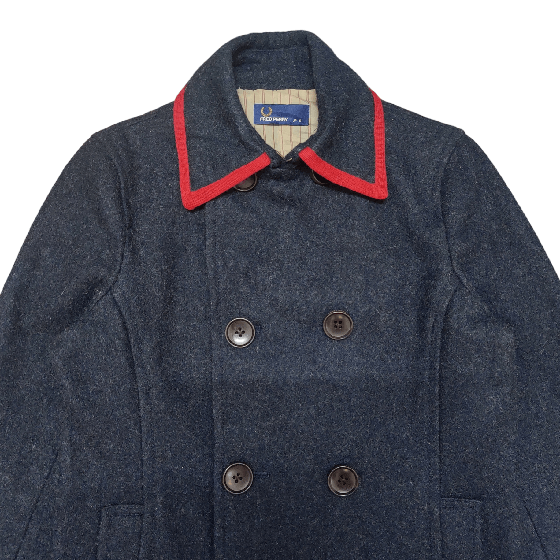 Fred Perry Vintage Fred Perry Heavy Wool Coat Double Breasted Size US S / EU 44-46 / 1 - 2 Thumbnail