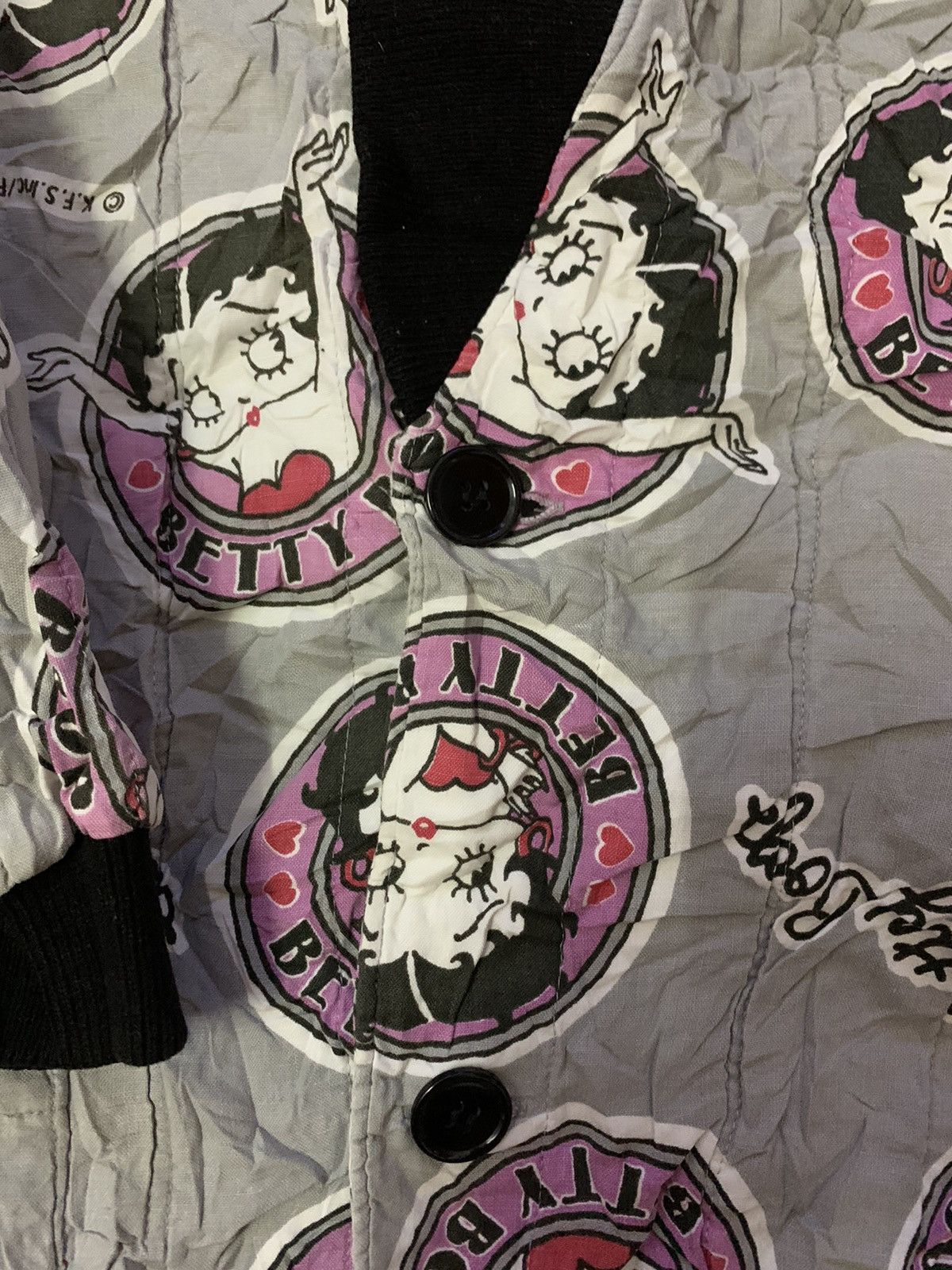 Anime Nice Betty Boob Monogram Button Kimono Jacket Size US M / EU 48-50 / 2 - 6 Thumbnail
