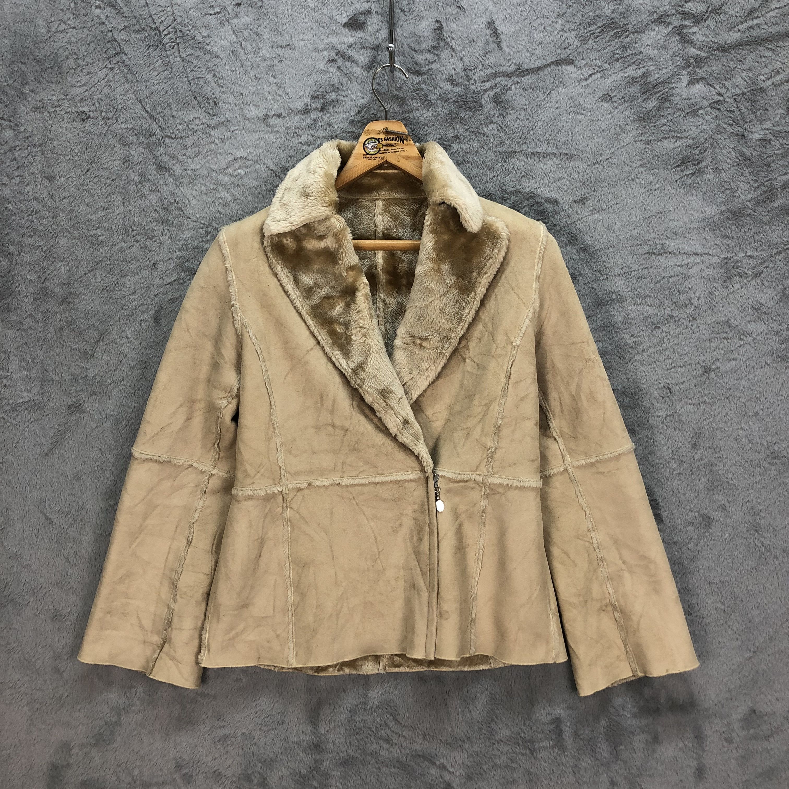Trussardi TRUSSARDI FUR SUEDE JACKET #5200-179 Size S / US 4 / IT 40 - 1 Thumbnail