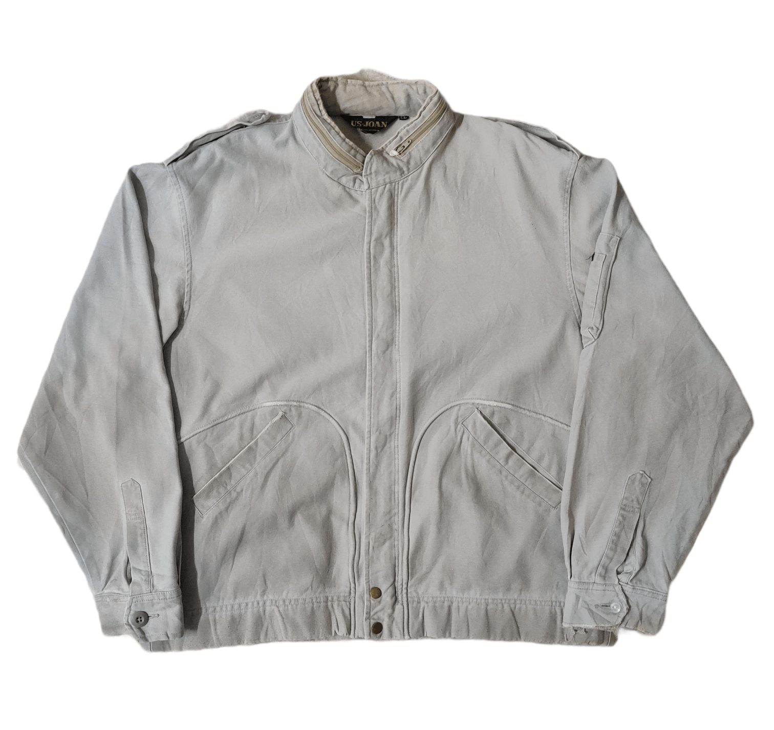 image of Military x Vintage Us Joan Jacket Distressed in White, Men's (Size Large)