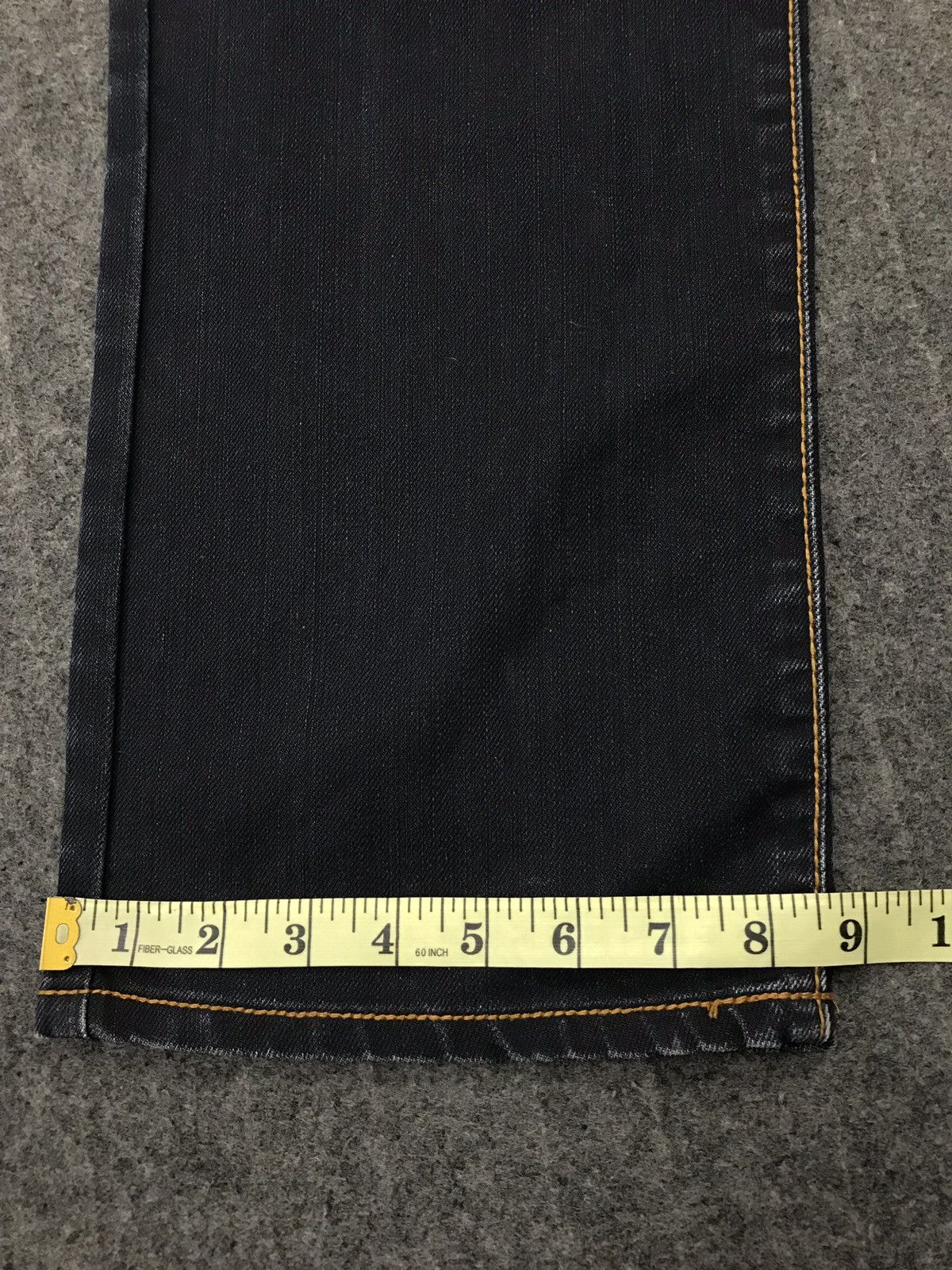 Japanese Brand Brooklyn Express Dark Blue Denim Jeans Closed Back Pockets Size US 34 / EU 50 - 16 Thumbnail