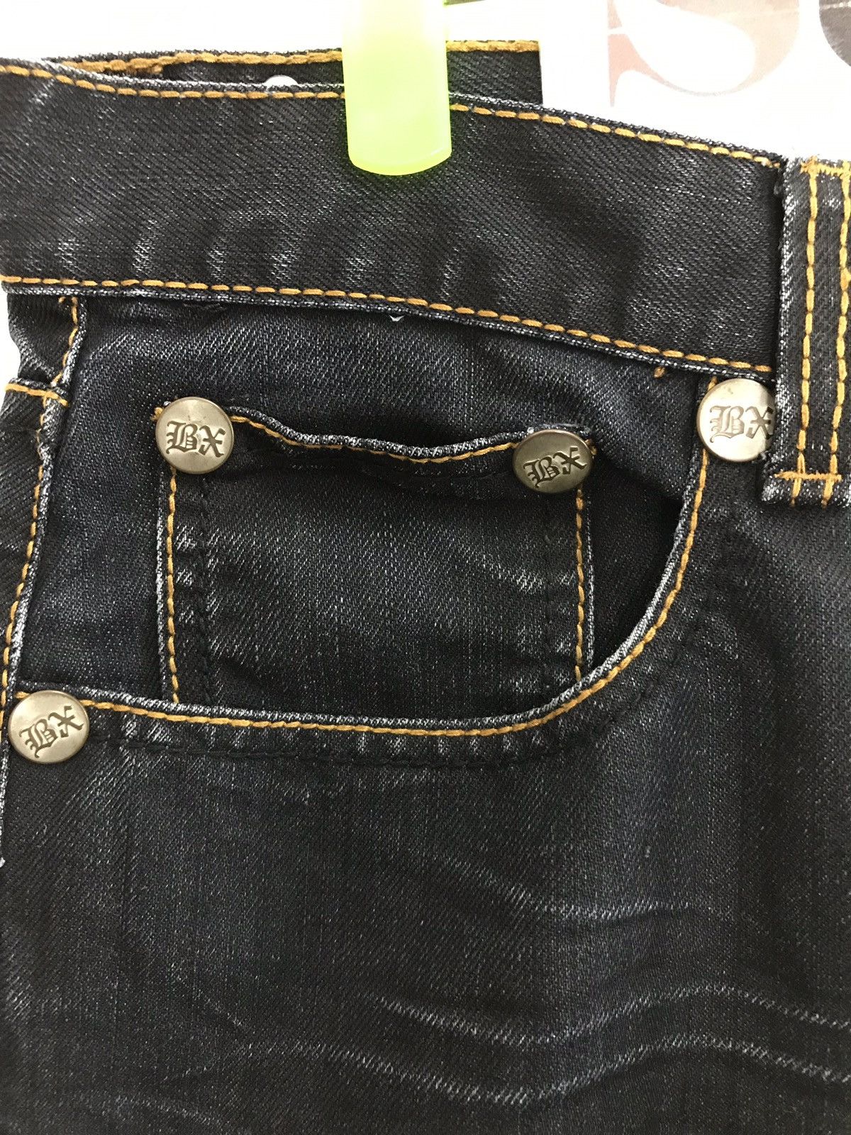 Japanese Brand Brooklyn Express Dark Blue Denim Jeans Closed Back Pockets Size US 34 / EU 50 - 5 Thumbnail