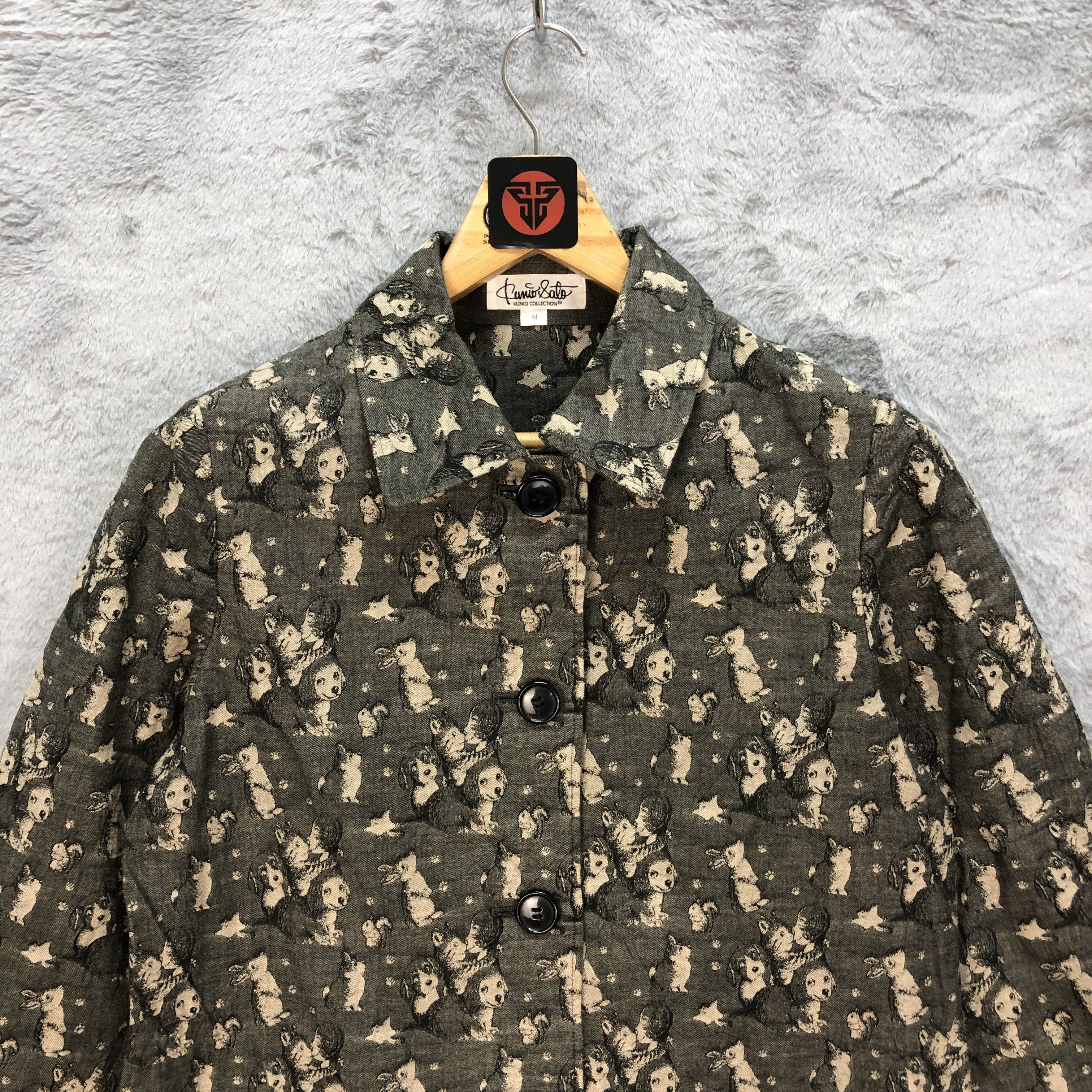 Japanese Brand KUNIO SATO COLLECTION FULLPRINT COAT #6173-51 Size M / US 6-8 / IT 42-44 - 2 Thumbnail