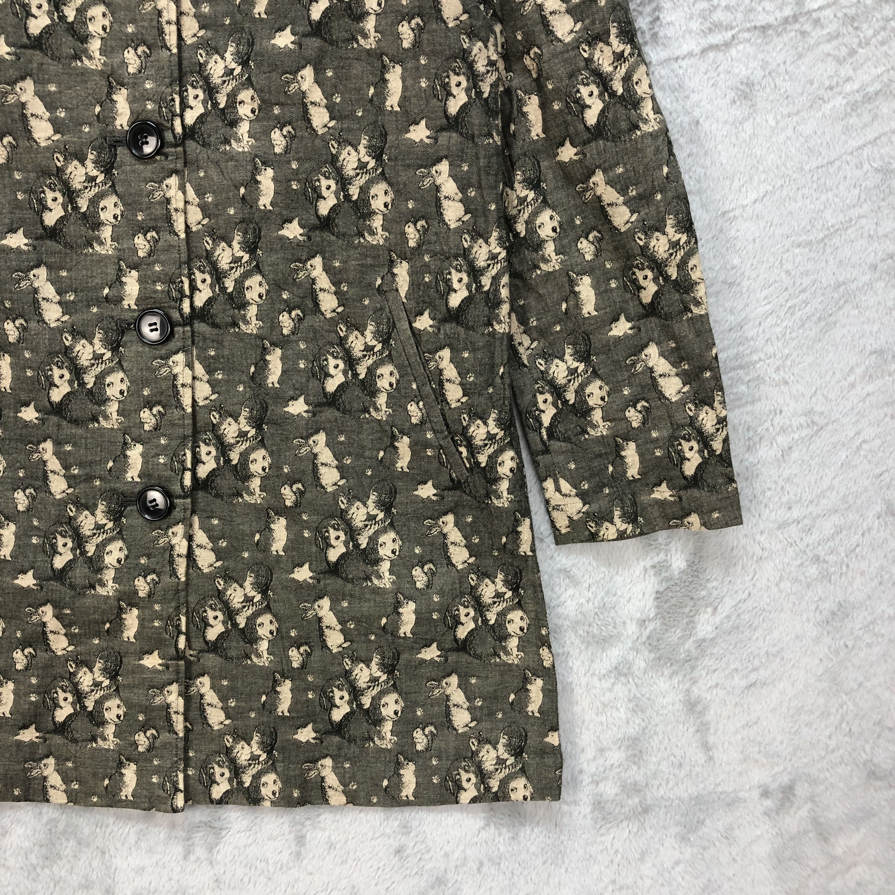 Japanese Brand KUNIO SATO COLLECTION FULLPRINT COAT #6173-51 Size M / US 6-8 / IT 42-44 - 5 Thumbnail