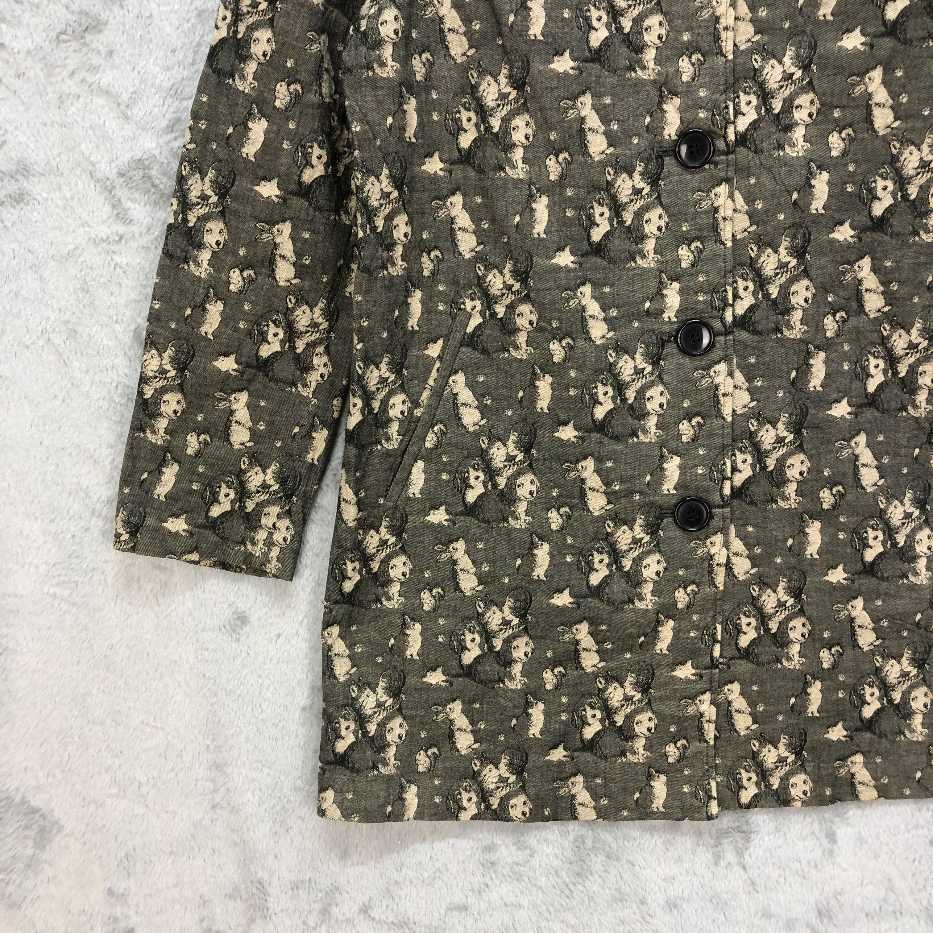 Japanese Brand KUNIO SATO COLLECTION FULLPRINT COAT #6173-51 Size M / US 6-8 / IT 42-44 - 4 Thumbnail