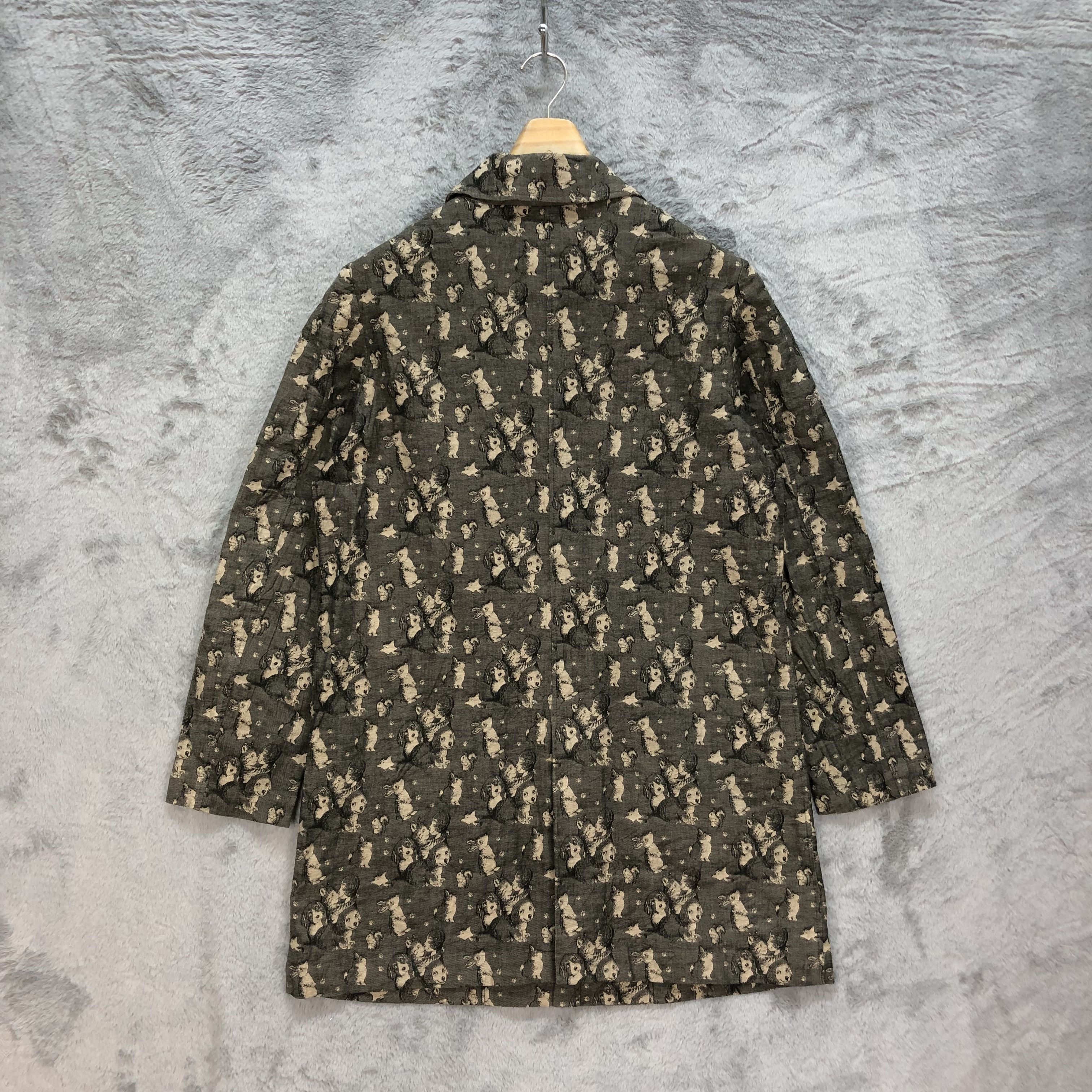 Japanese Brand KUNIO SATO COLLECTION FULLPRINT COAT #6173-51 Size M / US 6-8 / IT 42-44 - 9 Thumbnail