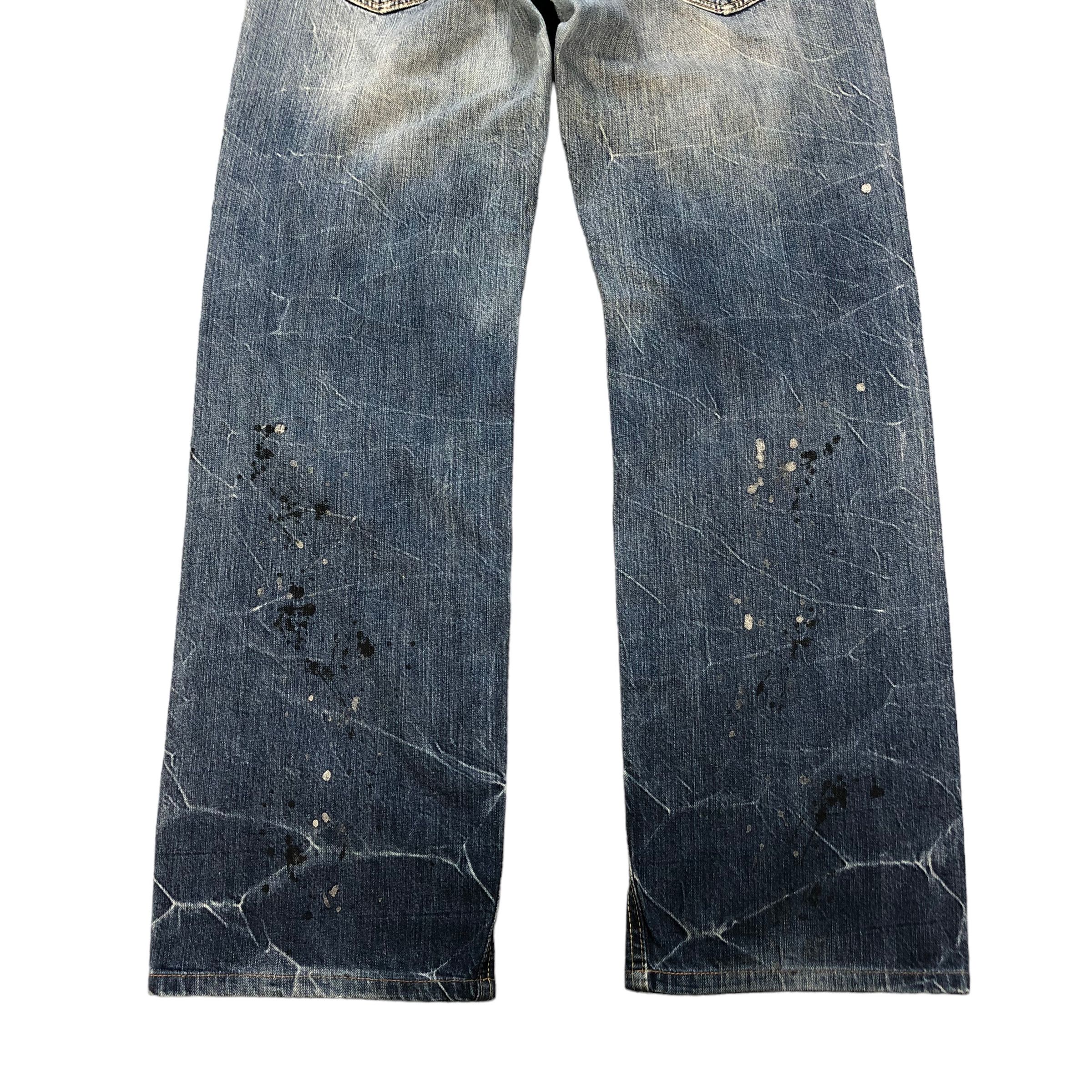 Japanese Brand BRAPPERS LADY VINTAGE 1987 TRASHED DISTRESS JEANS #6127-220 Size 34" / US 12 / IT 48 - 19 Thumbnail