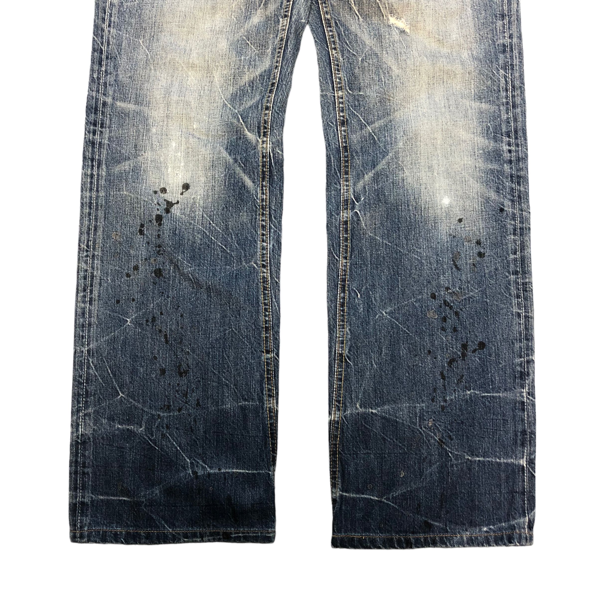 Japanese Brand BRAPPERS LADY VINTAGE 1987 TRASHED DISTRESS JEANS #6127-220 Size 34" / US 12 / IT 48 - 8 Thumbnail
