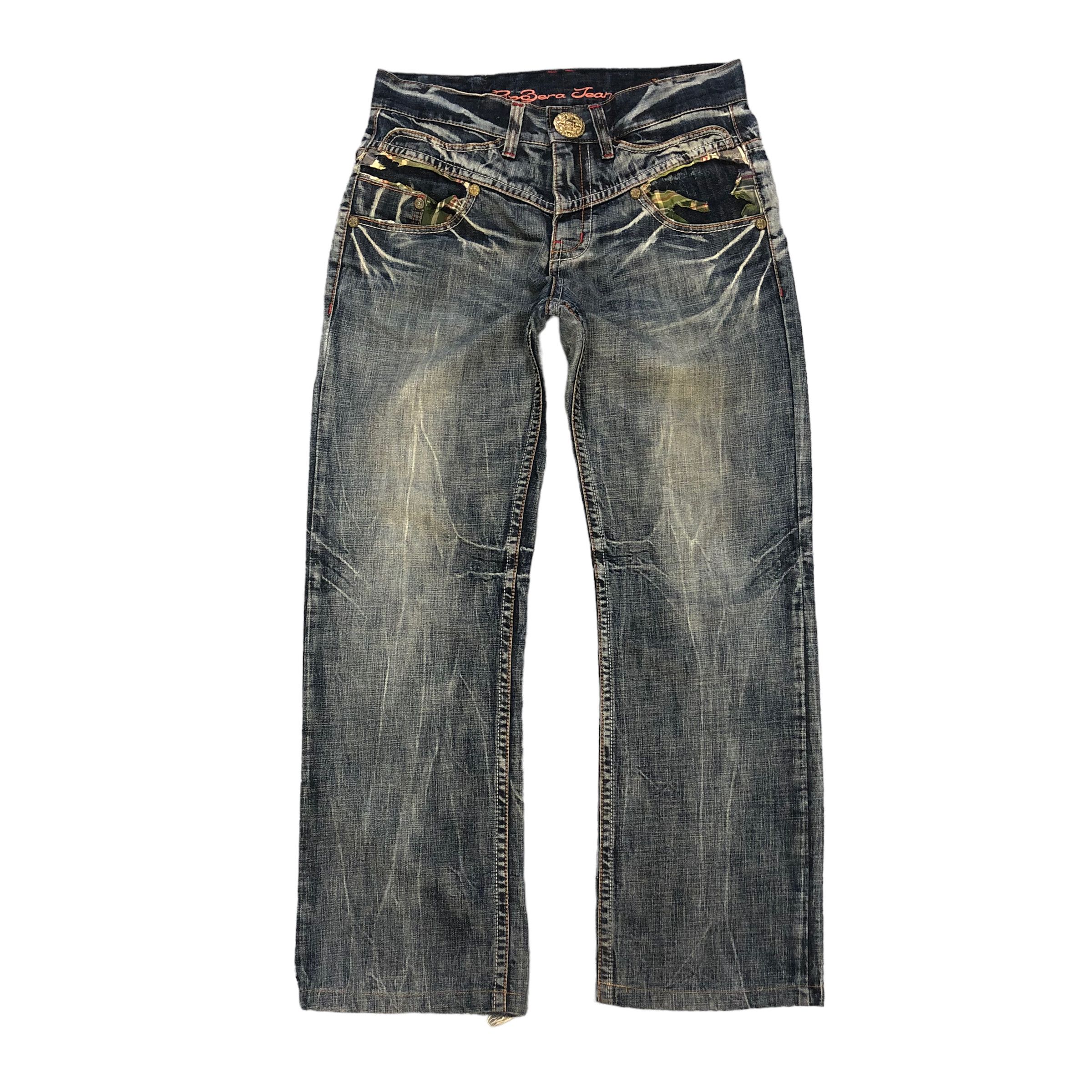 Japanese Brand RIOBERA JEANS JAPAN TRASHED DISTRESS DENIM PANT #6125-220 Size US 34 / EU 50 - 1 Thumbnail