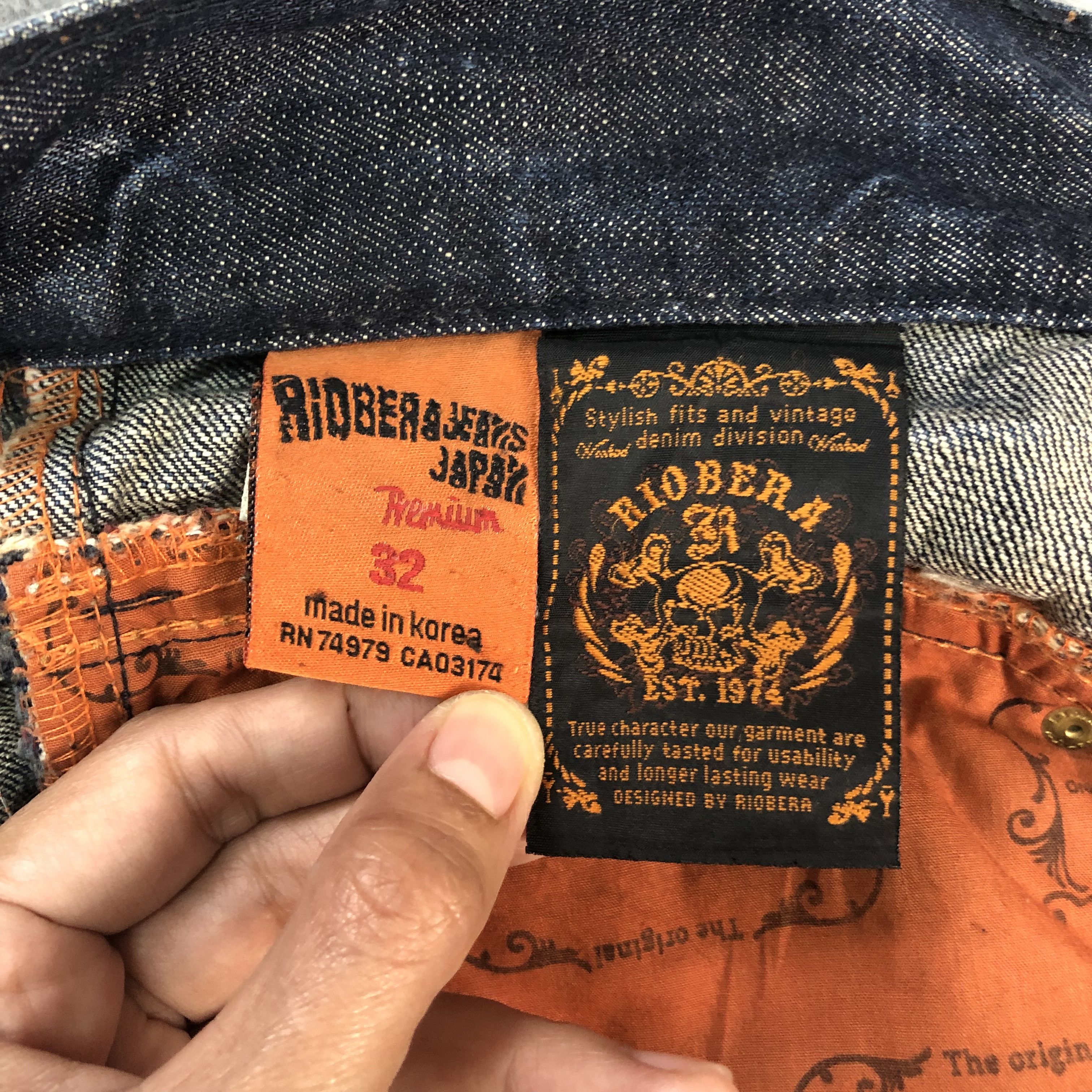 Japanese Brand RIOBERA JEANS JAPAN TRASHED DISTRESS DENIM PANT #6125-220 Size US 34 / EU 50 - 13 Thumbnail