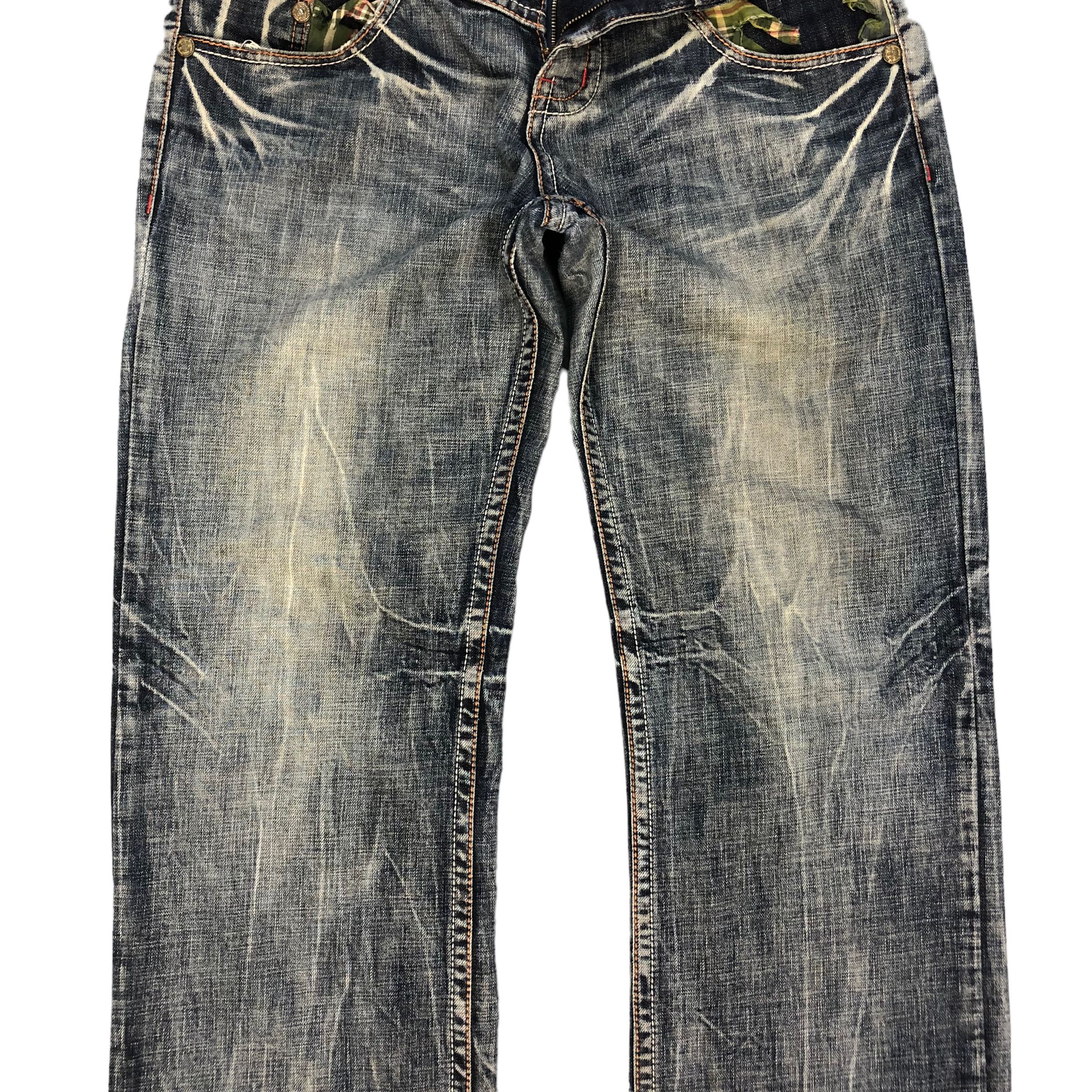 Japanese Brand RIOBERA JEANS JAPAN TRASHED DISTRESS DENIM PANT #6125-220 Size US 34 / EU 50 - 9 Thumbnail