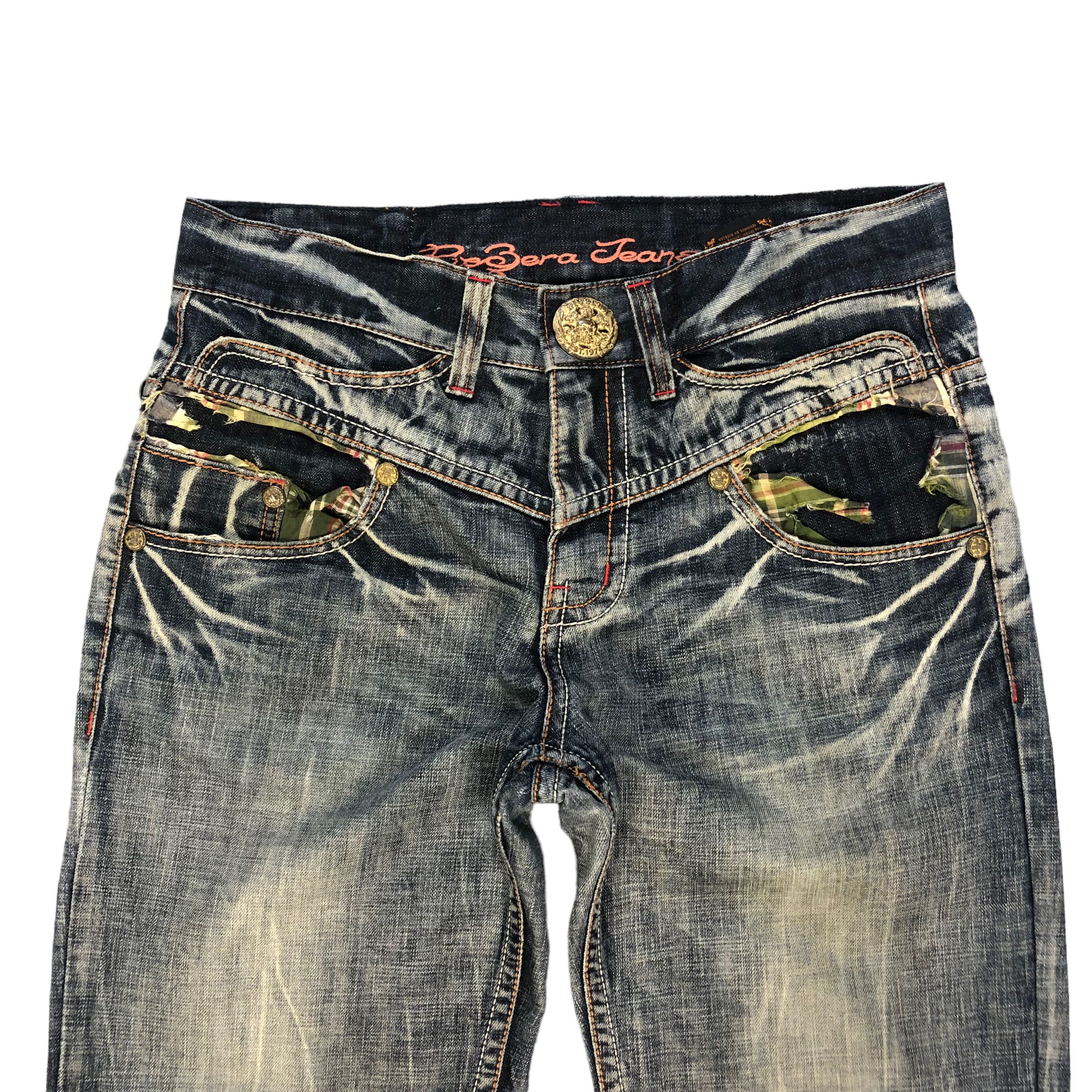 Japanese Brand RIOBERA JEANS JAPAN TRASHED DISTRESS DENIM PANT #6125-220 Size US 34 / EU 50 - 2 Thumbnail