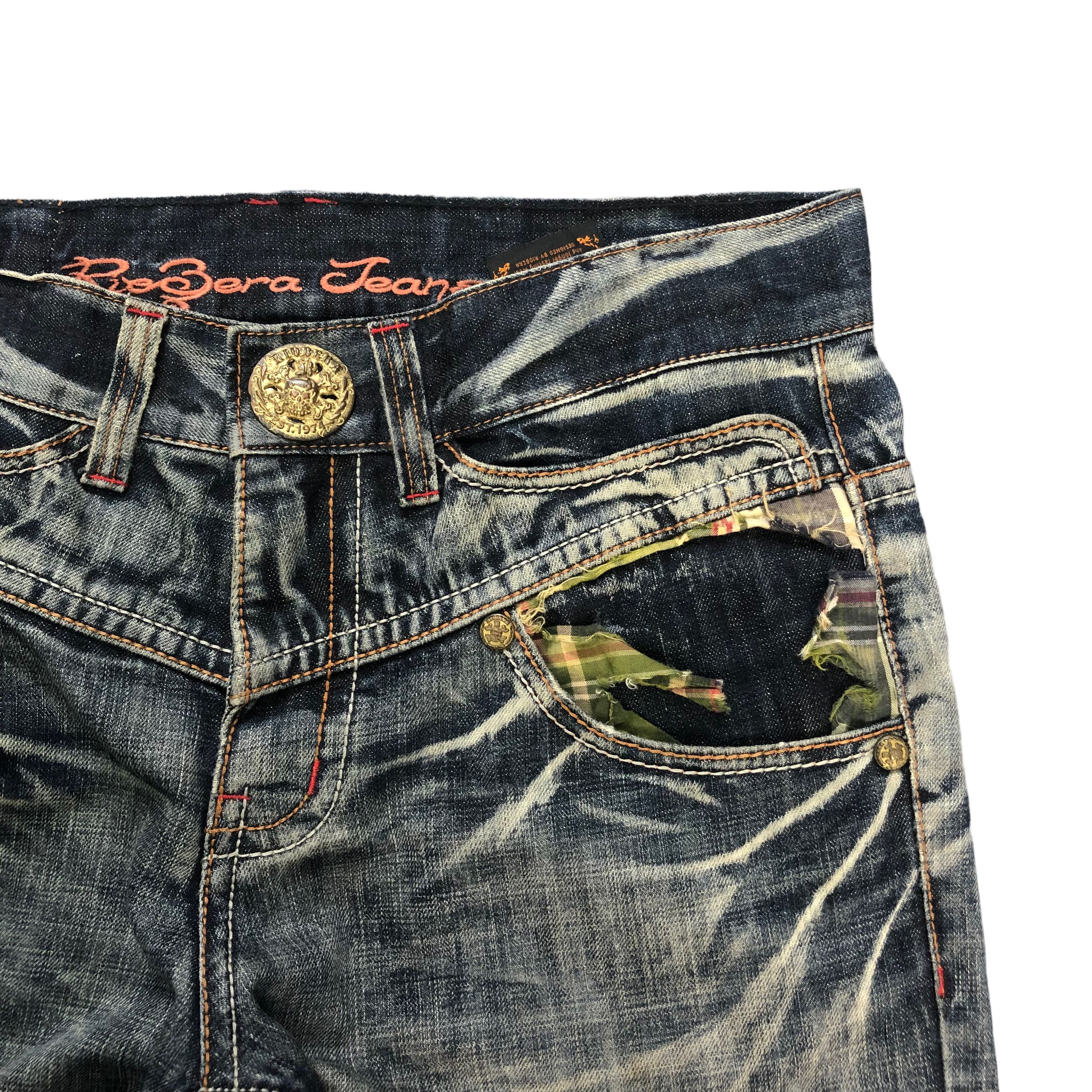 Japanese Brand RIOBERA JEANS JAPAN TRASHED DISTRESS DENIM PANT #6125-220 Size US 34 / EU 50 - 5 Thumbnail