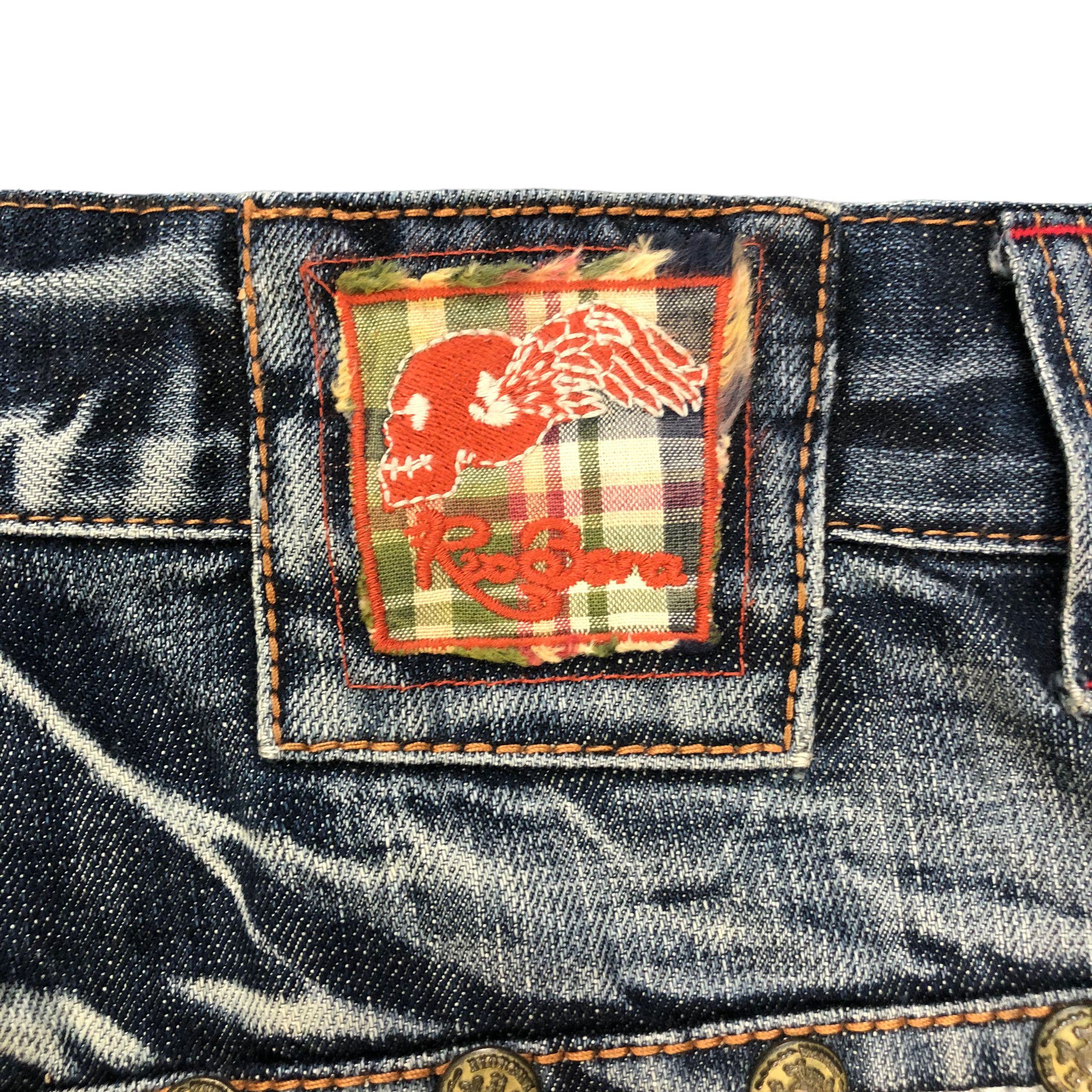 Japanese Brand RIOBERA JEANS JAPAN TRASHED DISTRESS DENIM PANT #6125-220 Size US 34 / EU 50 - 24 Thumbnail