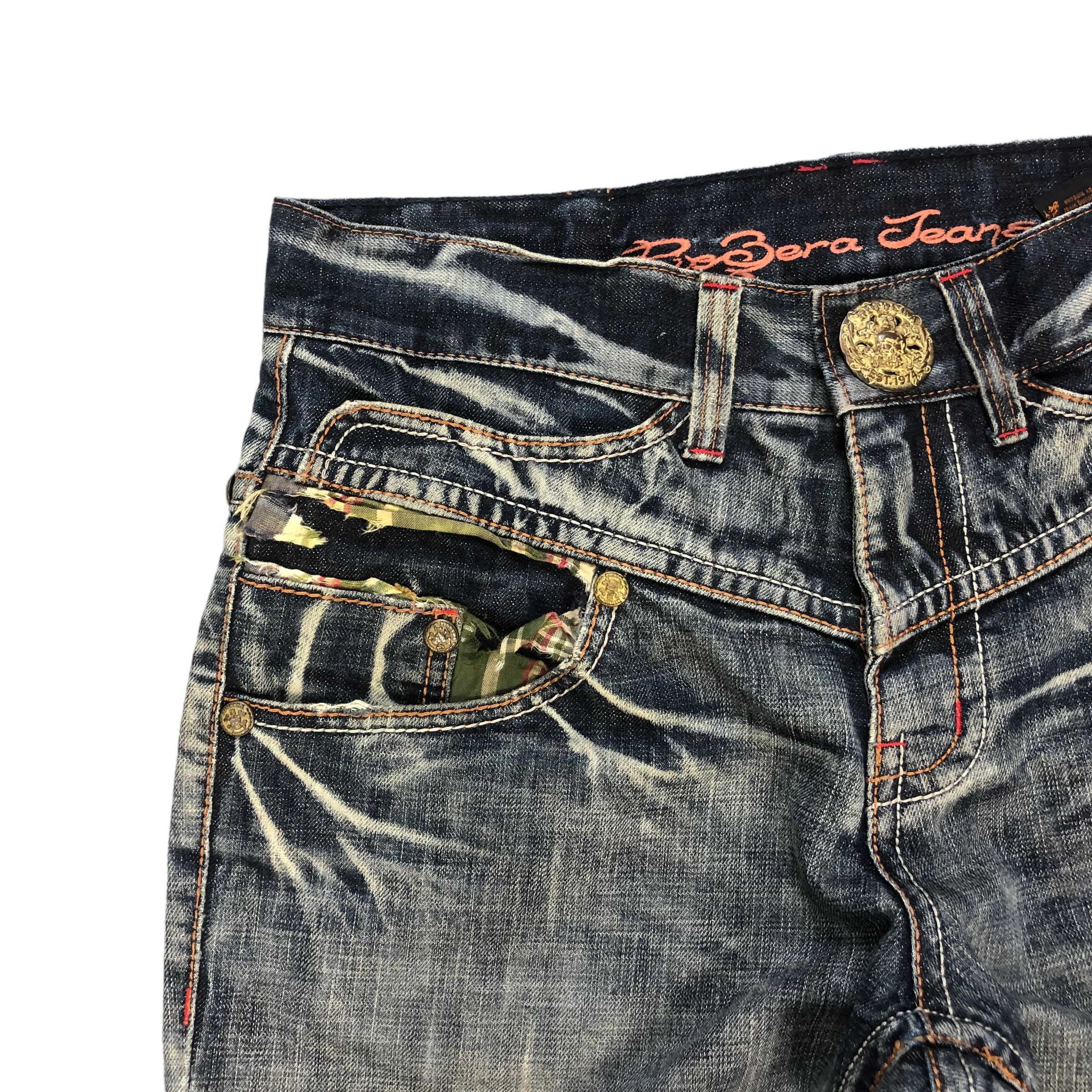 Japanese Brand RIOBERA JEANS JAPAN TRASHED DISTRESS DENIM PANT #6125-220 Size US 34 / EU 50 - 3 Thumbnail