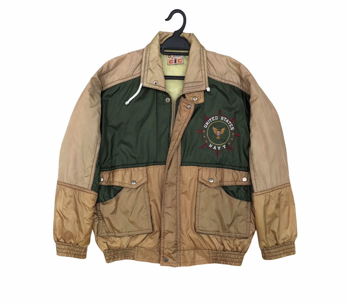 Vintage Vtg CIC United States Navy Embroidery Logo Bomber Jacket Size US M / EU 48-50 / 2 - 1 Thumbnail