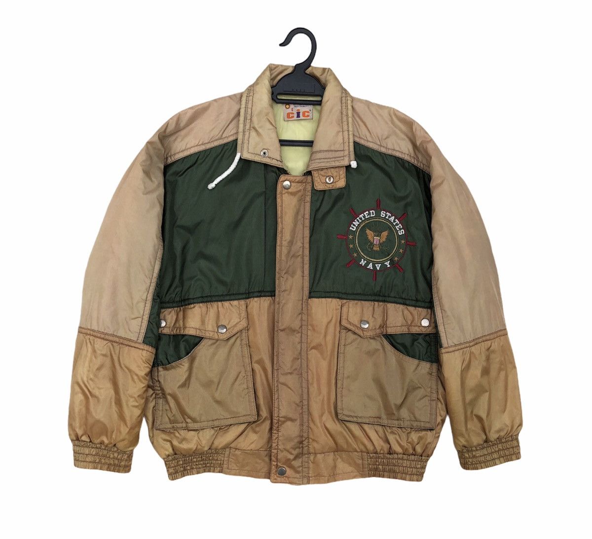 Vintage Vtg CIC United States Navy Embroidery Logo Bomber Jacket Size US M / EU 48-50 / 2 - 2 Thumbnail