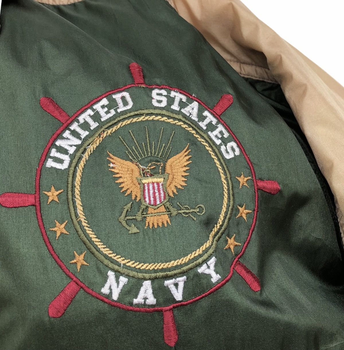 Vintage Vtg CIC United States Navy Embroidery Logo Bomber Jacket Size US M / EU 48-50 / 2 - 4 Thumbnail